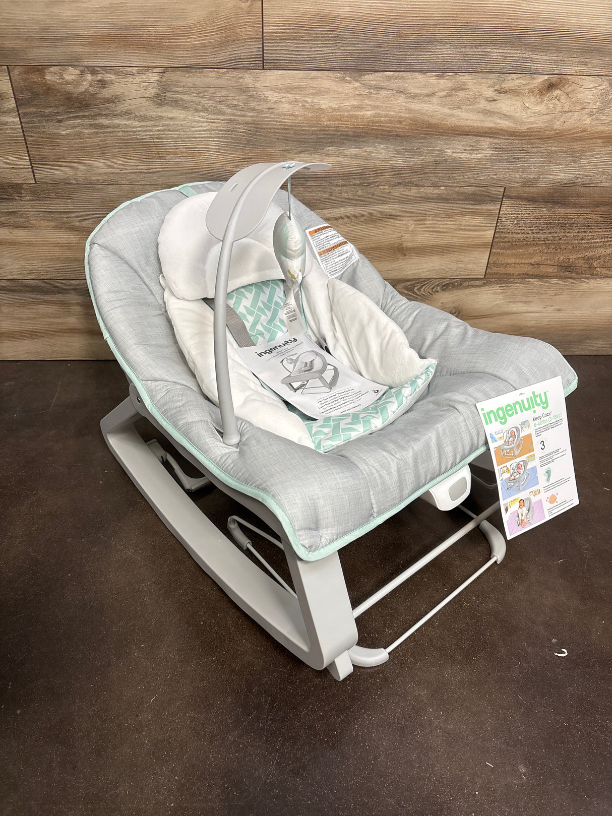 NEW Ingenuity Keep Cozy 3-in-1 Grow with Me Baby Bouncer, Rocker & Toddler Seat