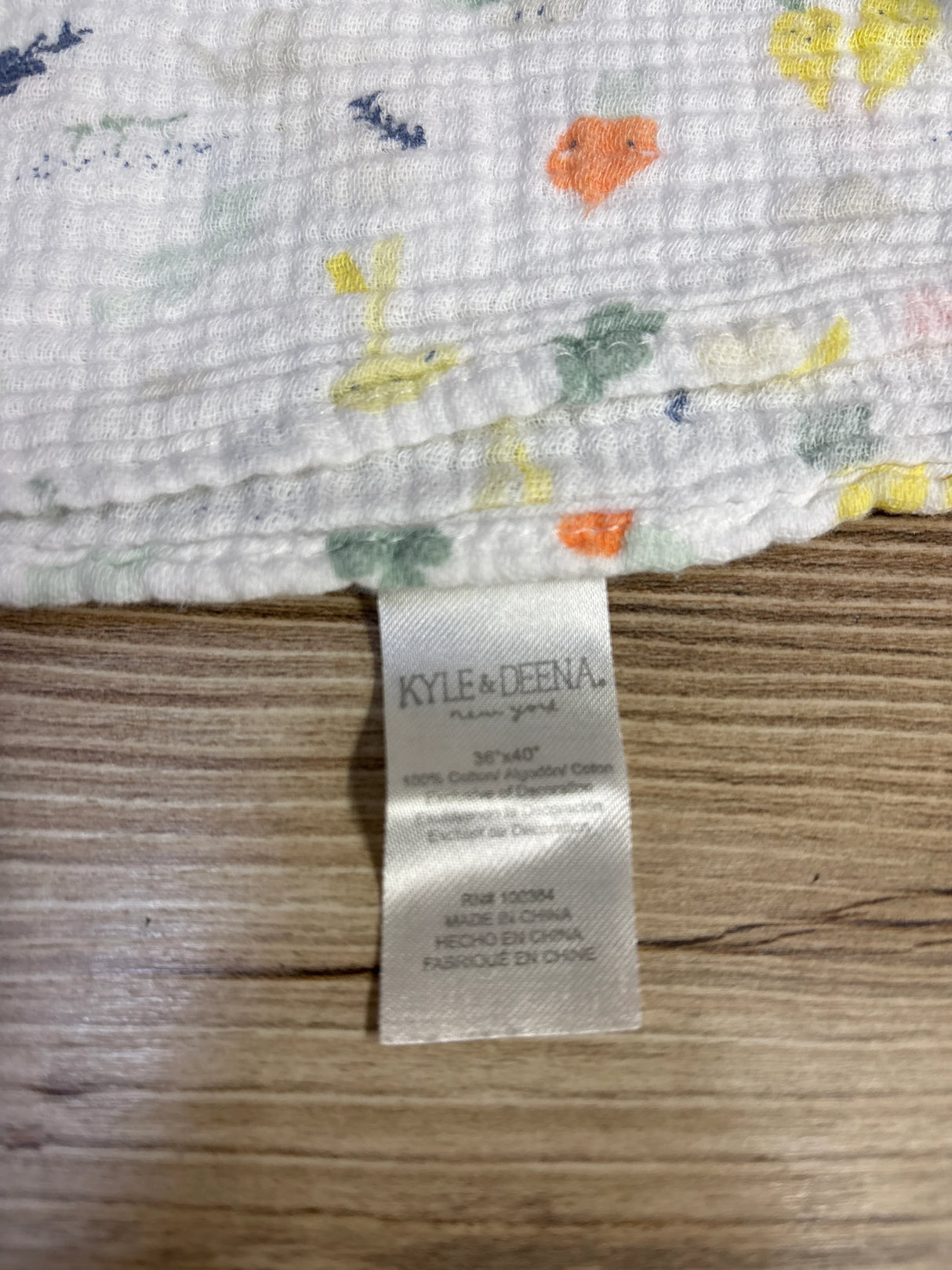 Kyle & Deena Muslin Swaddle Blanket, White