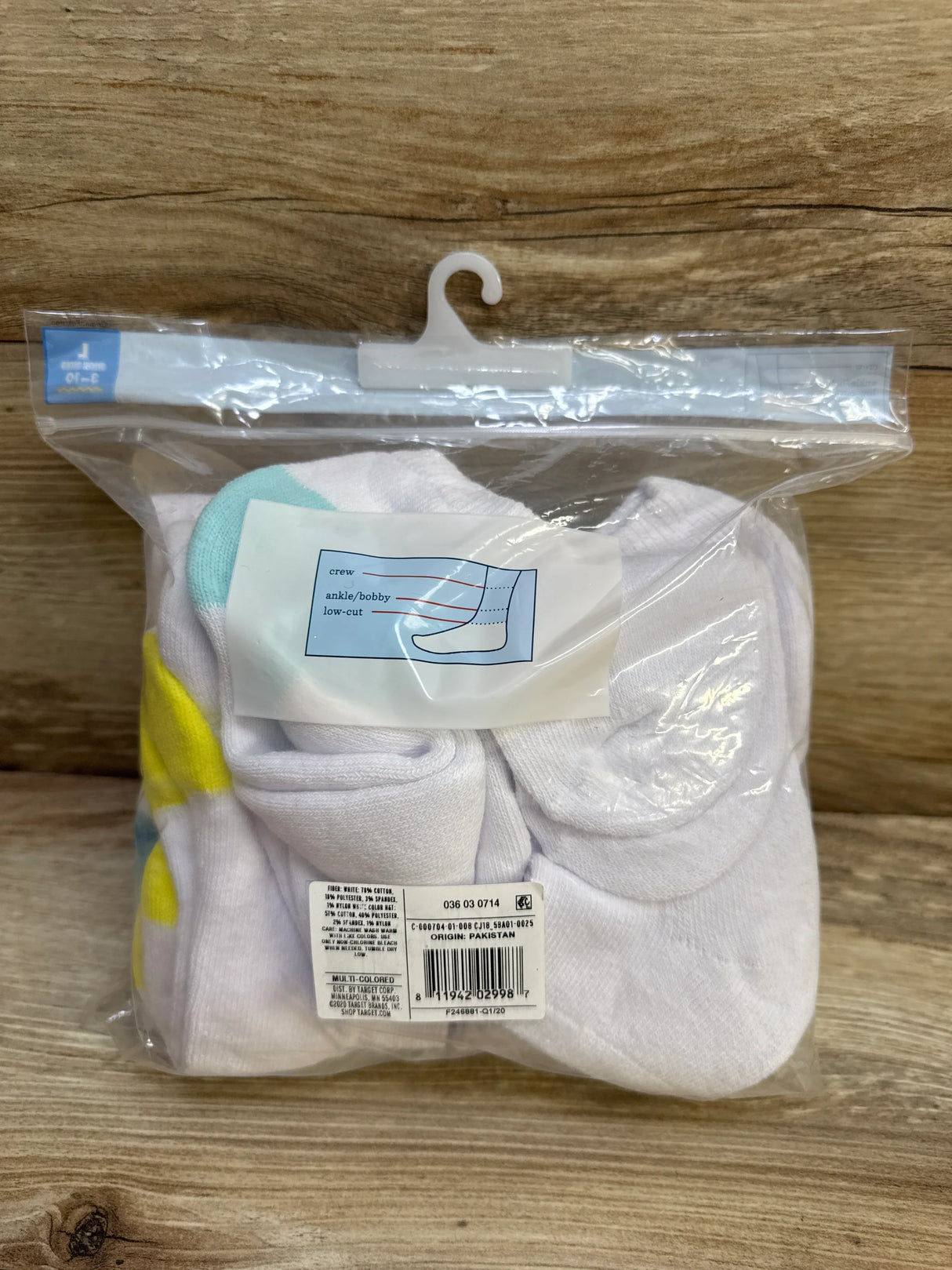 NEW Cat & Jack Low-Cut Socks 10pk sz L/3-10Y
