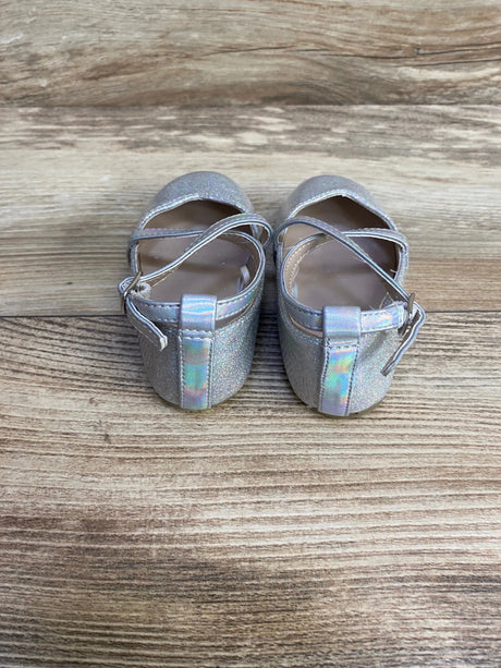 Children's Place Glitter Cross Strap Ballet Flats Metallic sz 4c - Me n Mommy To Be