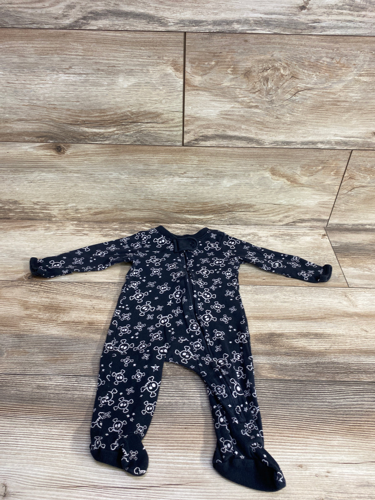 Honest Baby Skull & Crossbones Black sz 0-3m