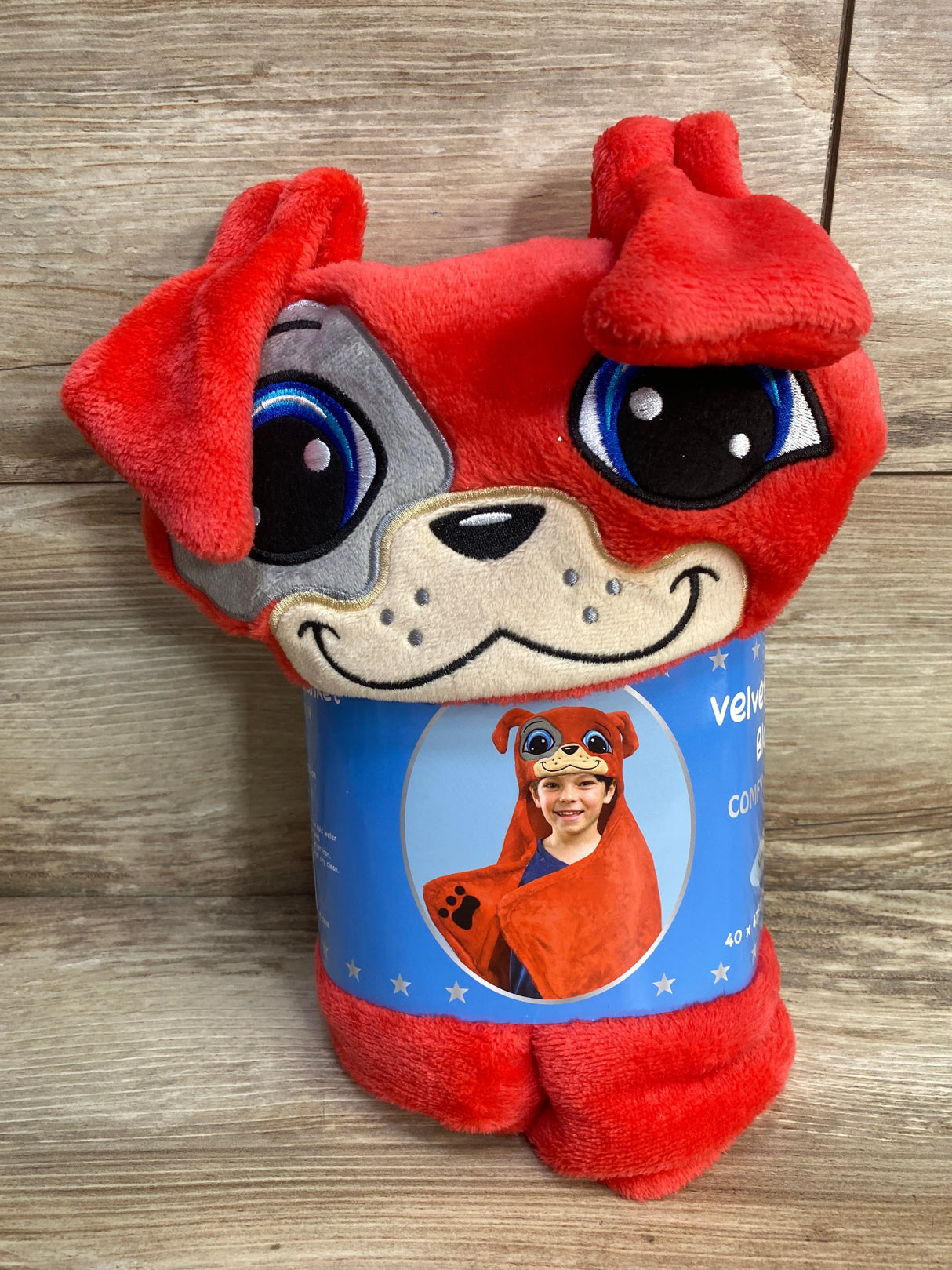 NEW Northpoint Velvet Hooded Blanket, Red Dog - Me n Mommy To Be