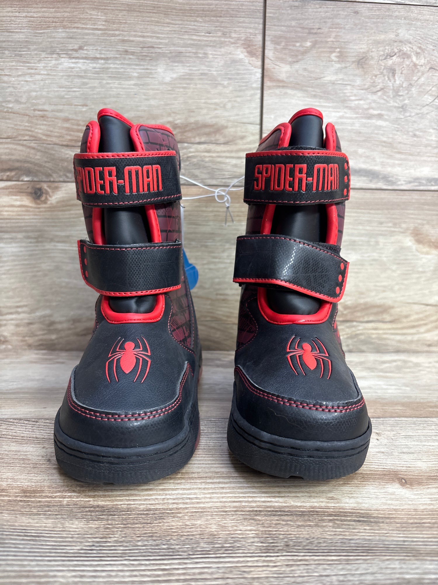 NEW Marvel Spider-Man Light-Up Winter Boots Black sz 1Y