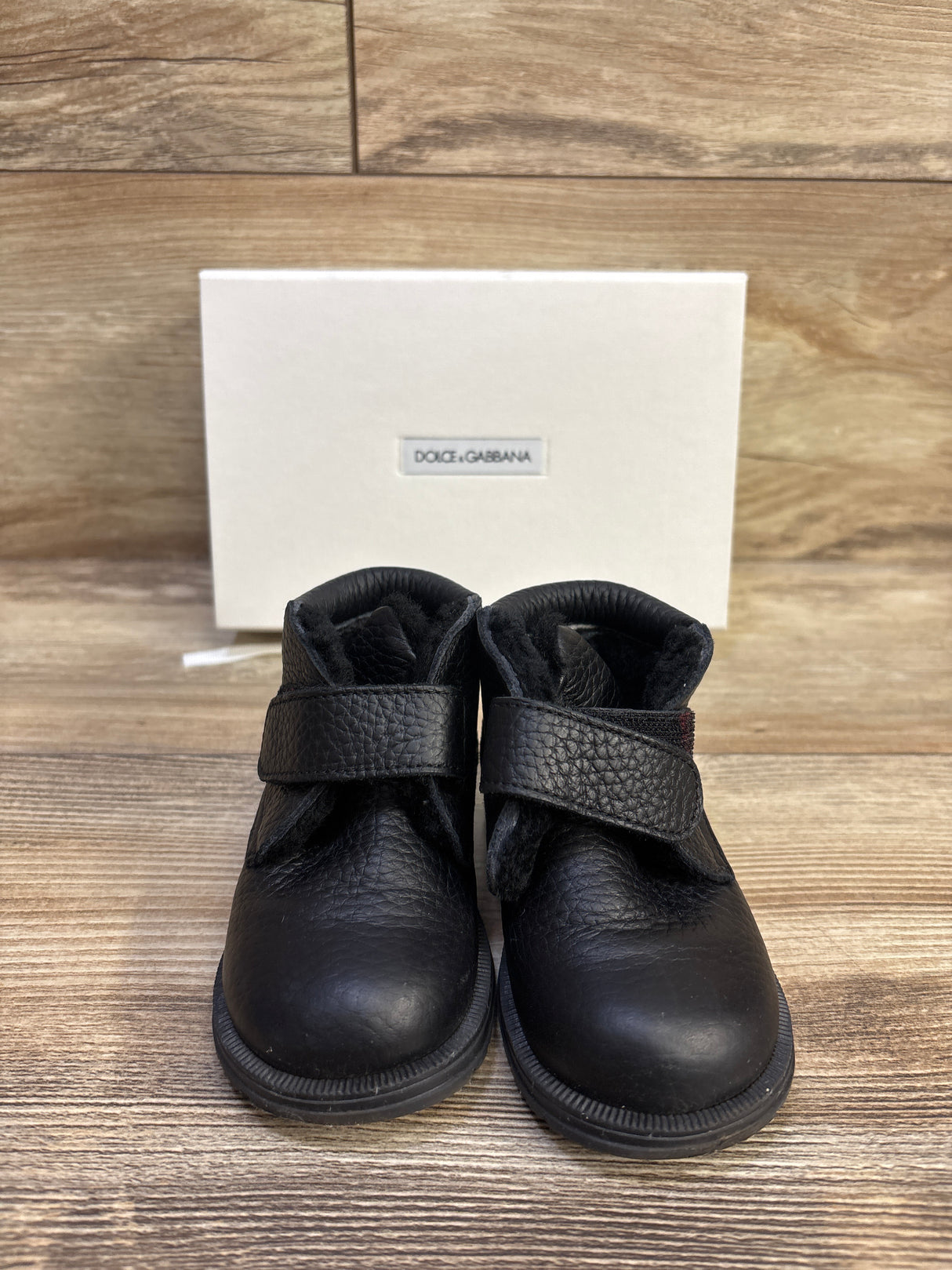 Dolce & Gabbana Leather Fur Lined Boots Black sz 5c