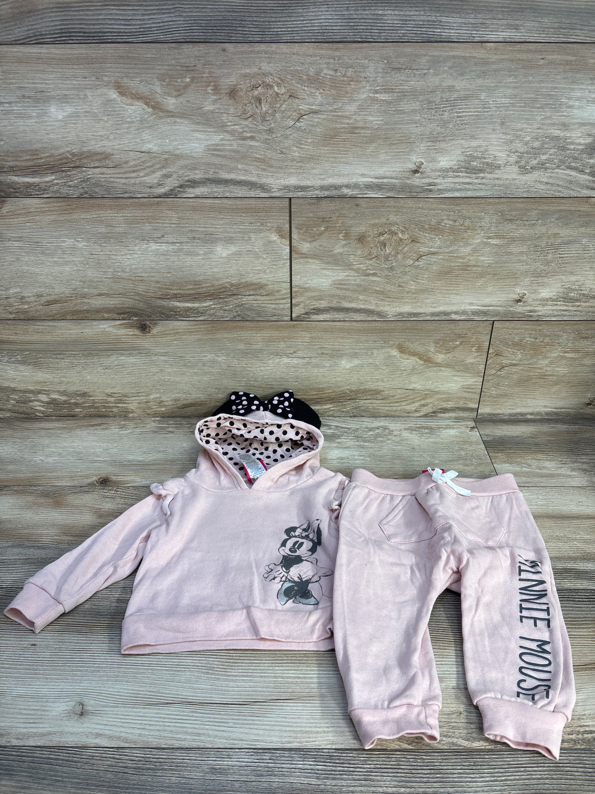 Disney Junior 2pc Minnie Mouse Sweatshirt & Joggers Set Pink sz 2T