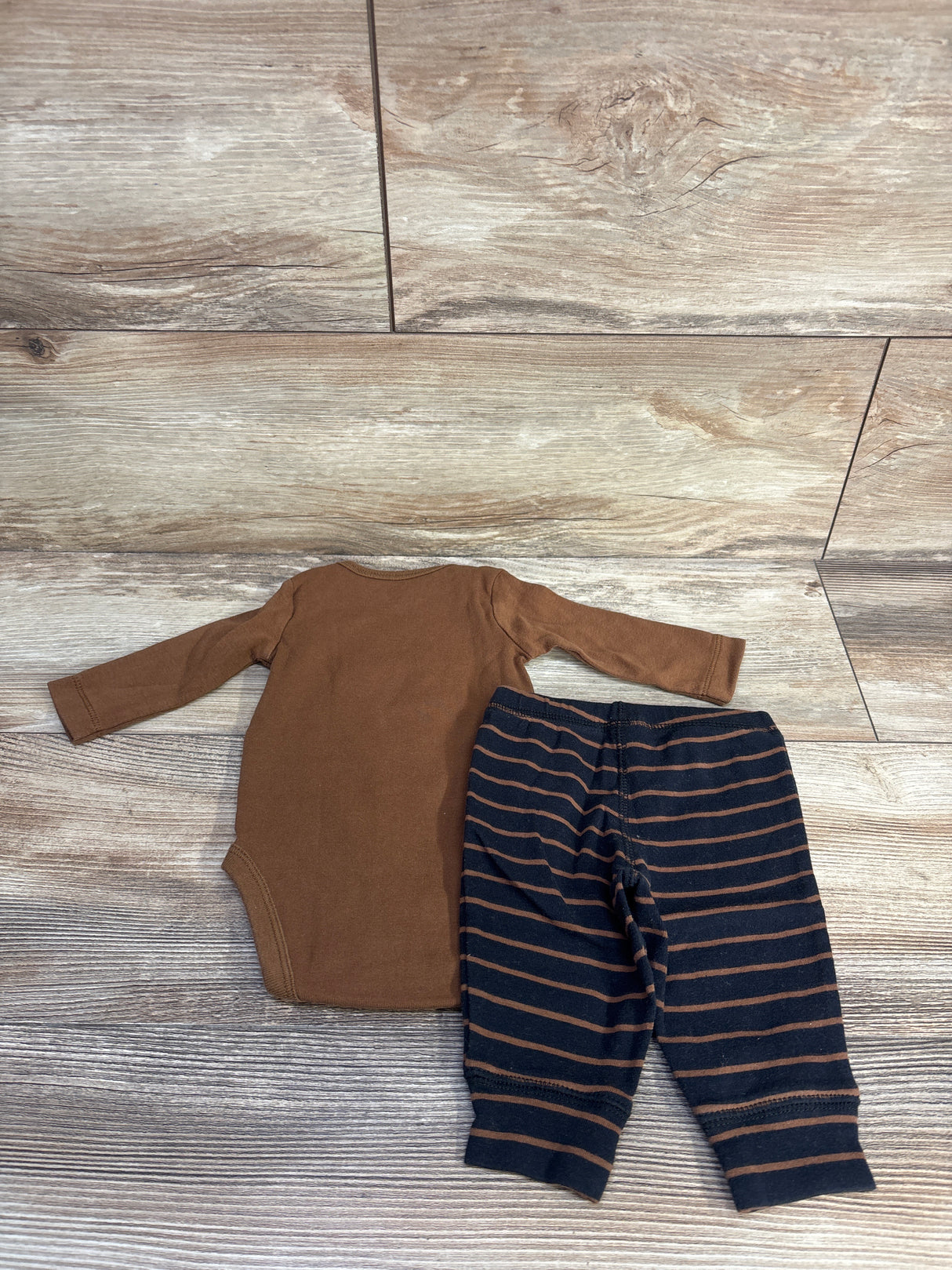 Carter's 2pc Mommy's Little Explorer Bodysuit & Pants Set Brown sz 3m