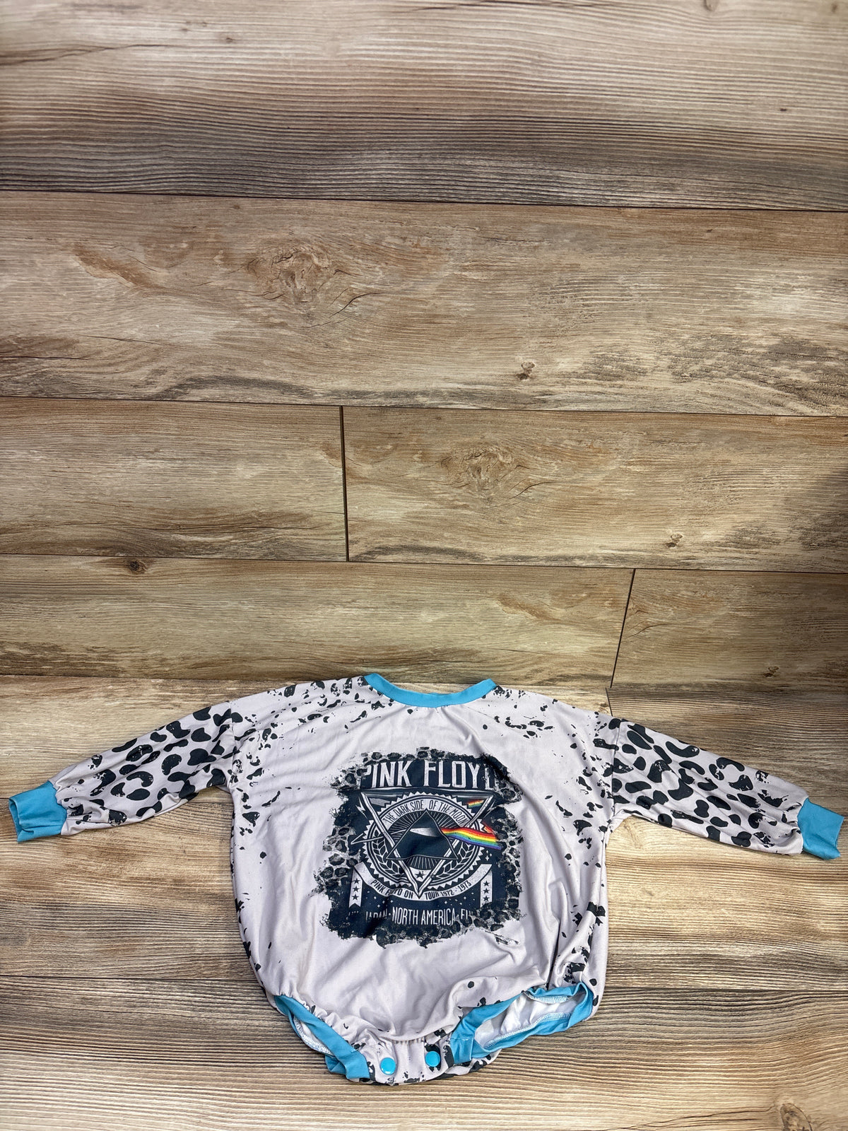 Chunkumpie Pink Floyd Long Sleeve Bubble Romper Grey sz 3T
