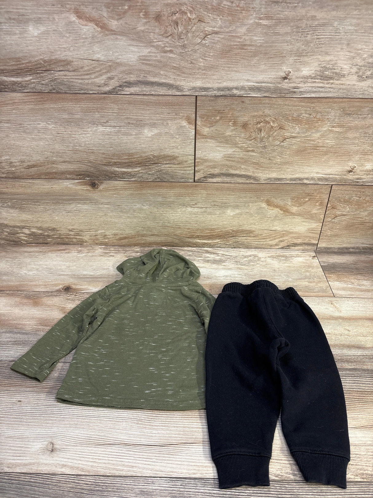 Hurley 2pc Hooded Shirt & Joggers Set Green sz 12m
