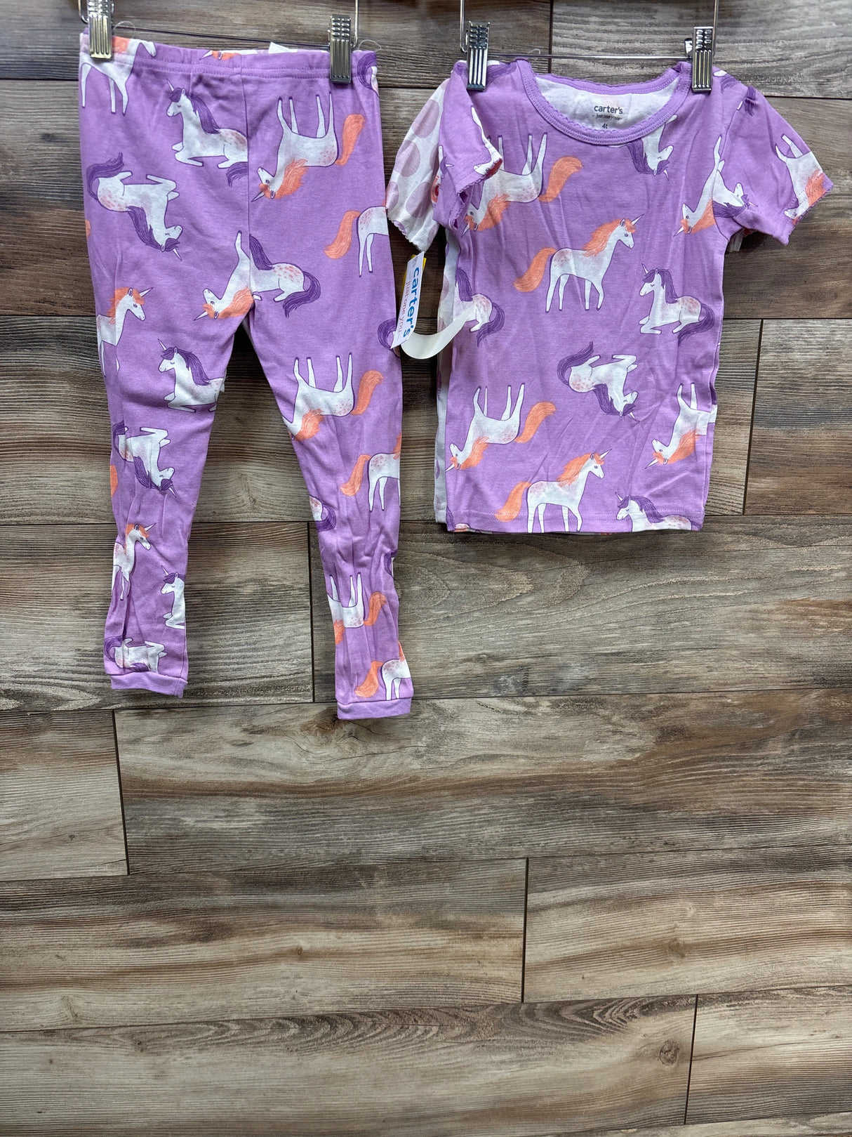 NEW Just One You 4pk Sleep Set Rainbow & Unicorn Print Purple sz 4T