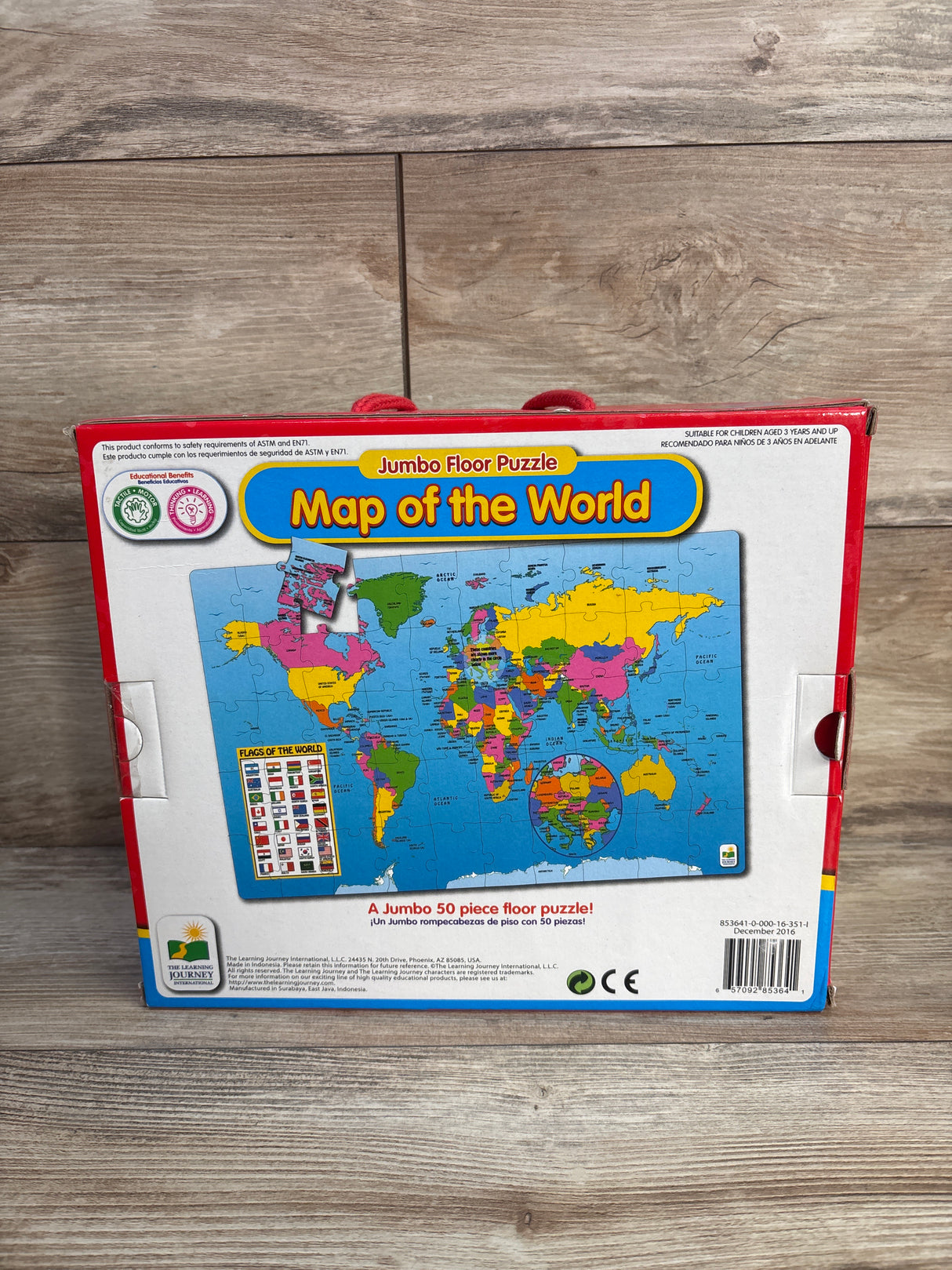 The Learning Journey Jumbo Floor Puzzle - Map of the World 50pc