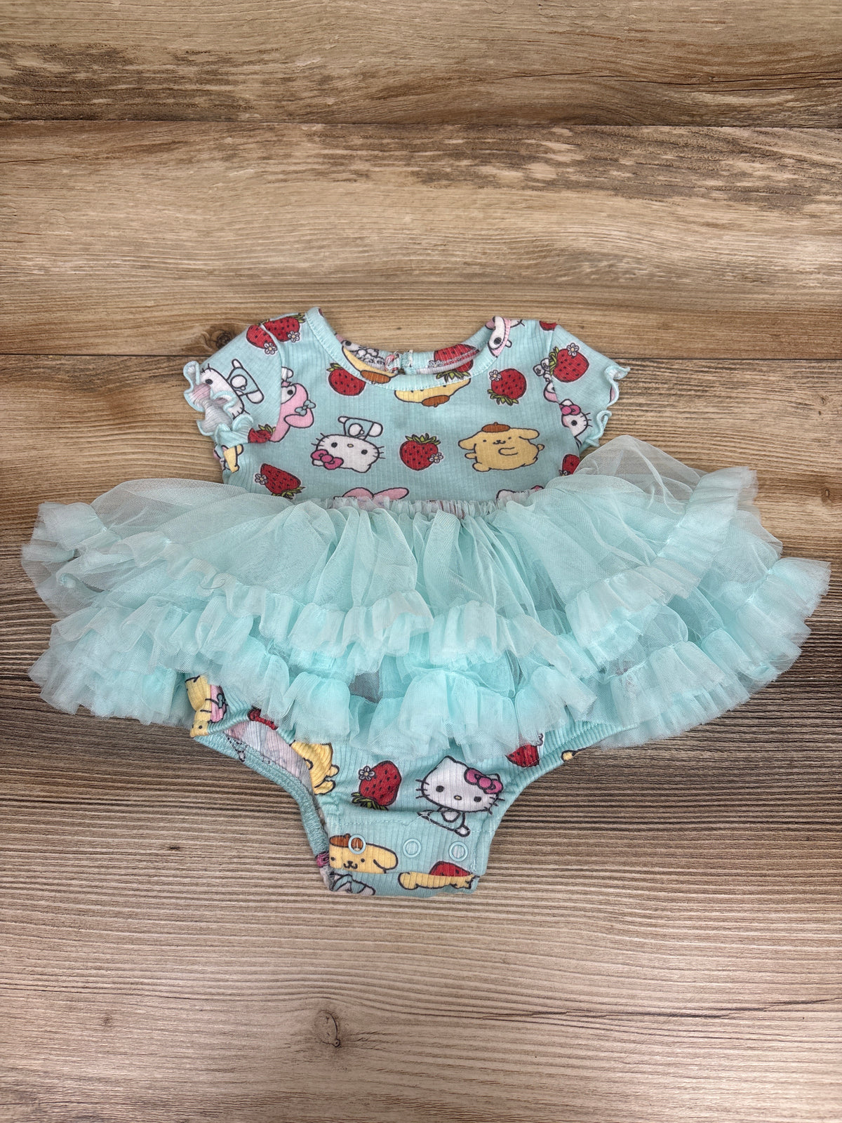 Hello Kitty & Friends Ribbed Tutu Bodysuit Dress Blue sz 0-3m
