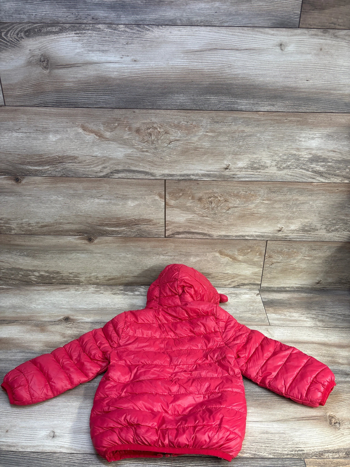 Hooded Puffer Jacket with Ears Red sz 3-4T