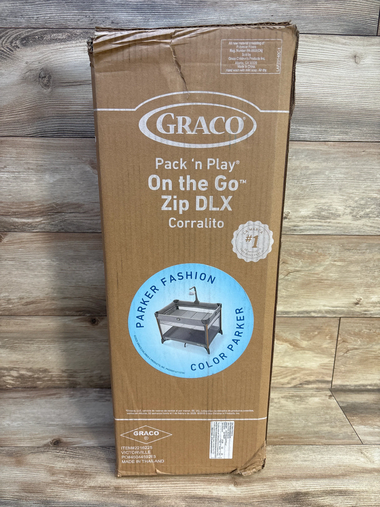 NEW Graco On the Go Zip DLX Travel Playard in Parker Gray