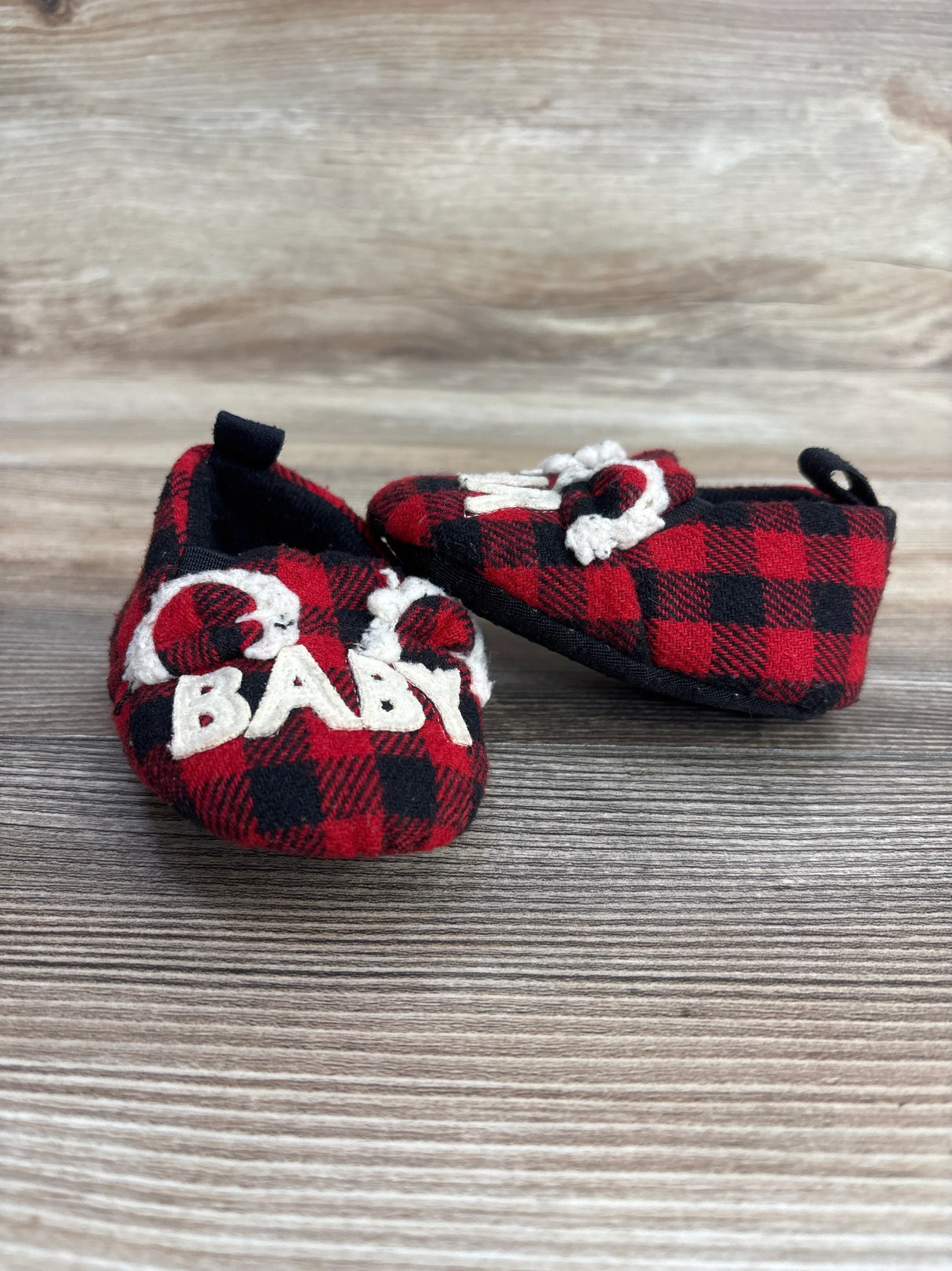 Dearfoams Baby Bear Slippers Red sz 2/3c
