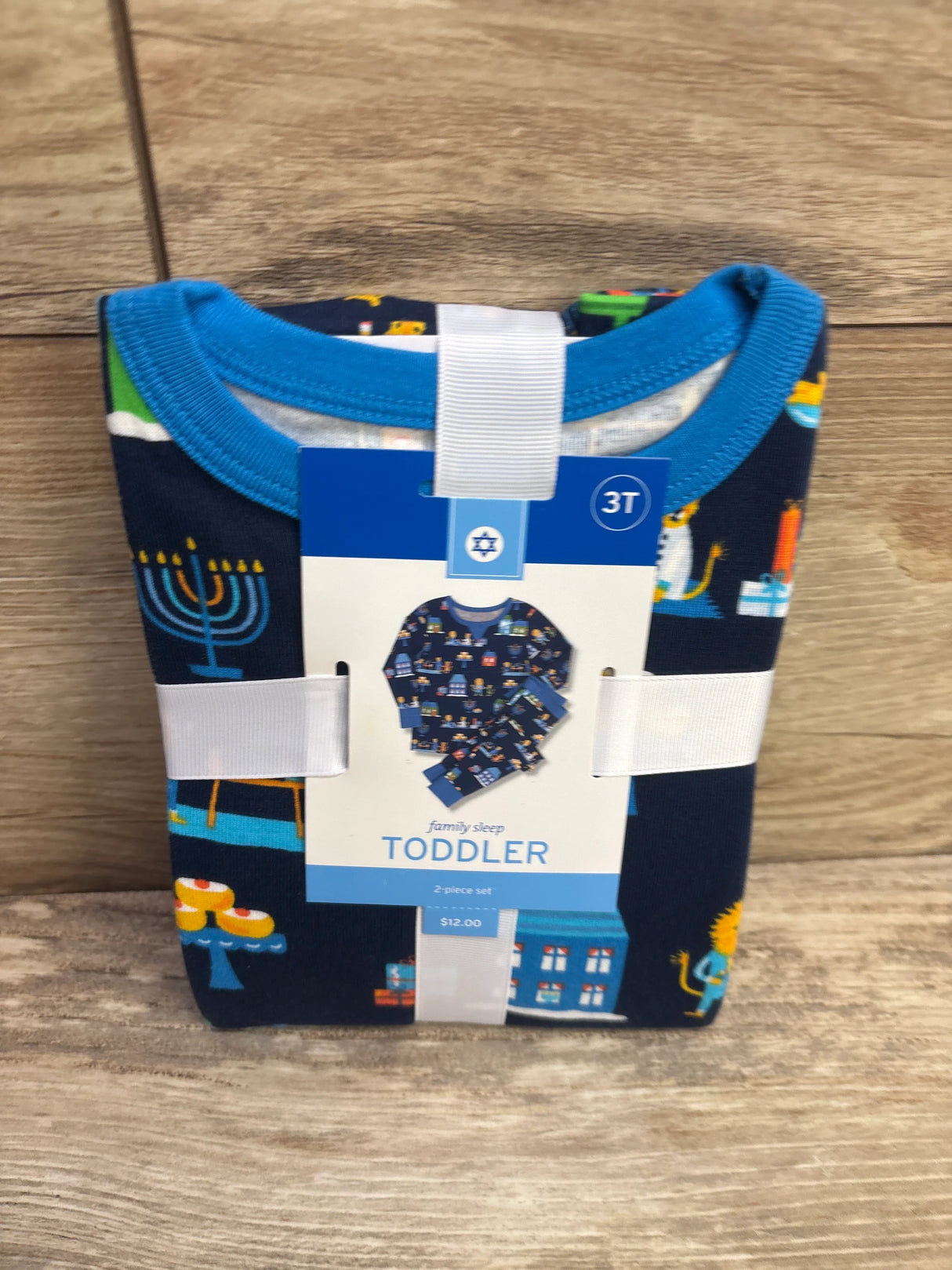 NEW Wondershop Hanukkah 2pc Pajama Set Blue sz 3T