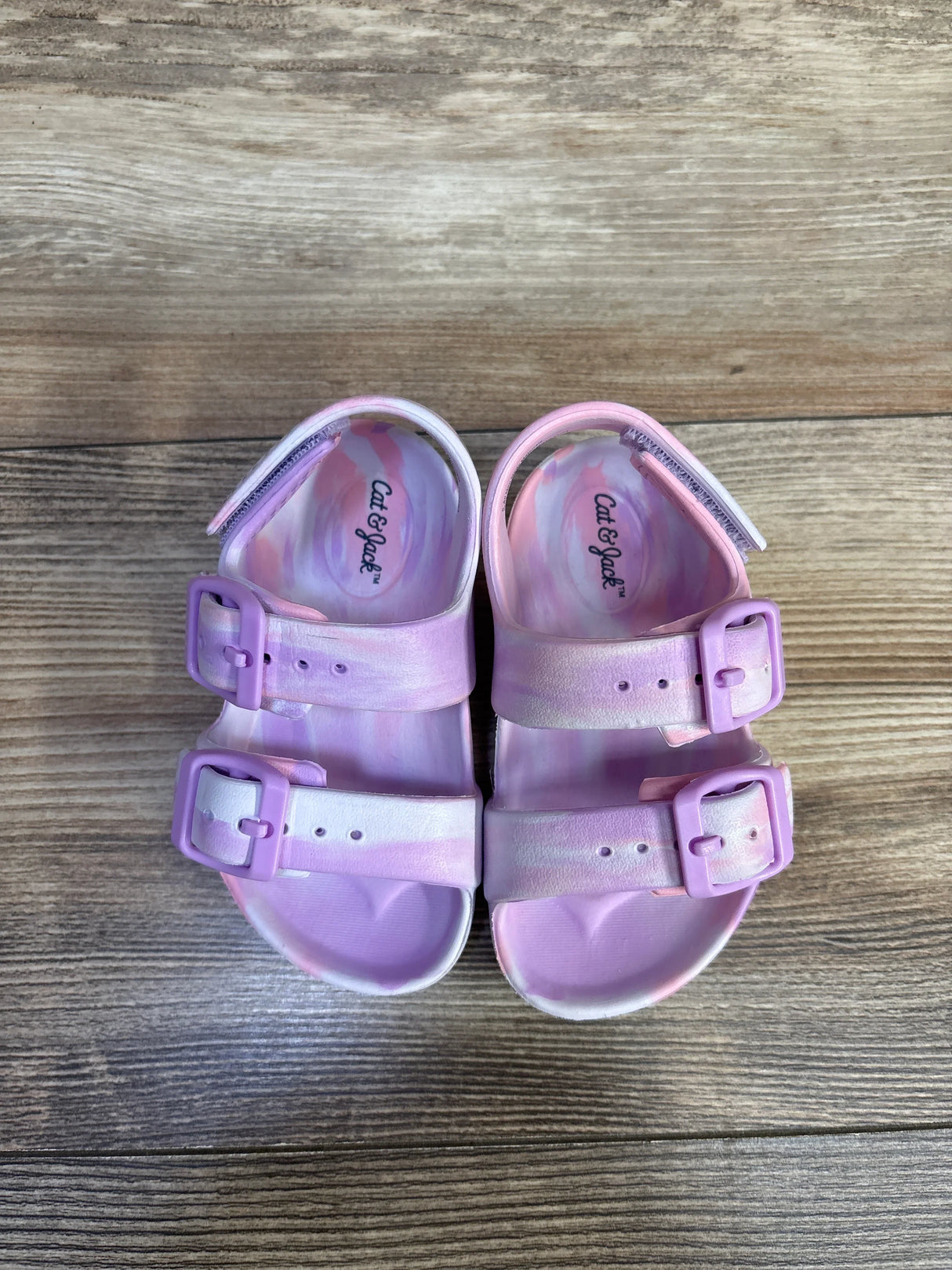 Cat & Jack Double Buckle Sandal Purple sz 5c