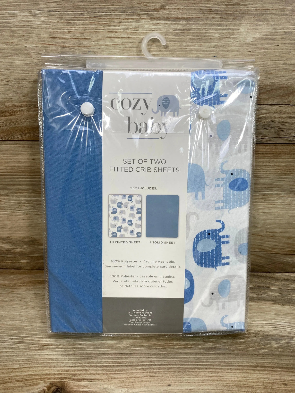 NEW Cozy Baby 2Pk Fitted Bed Sheets Blue - Me n Mommy To Be