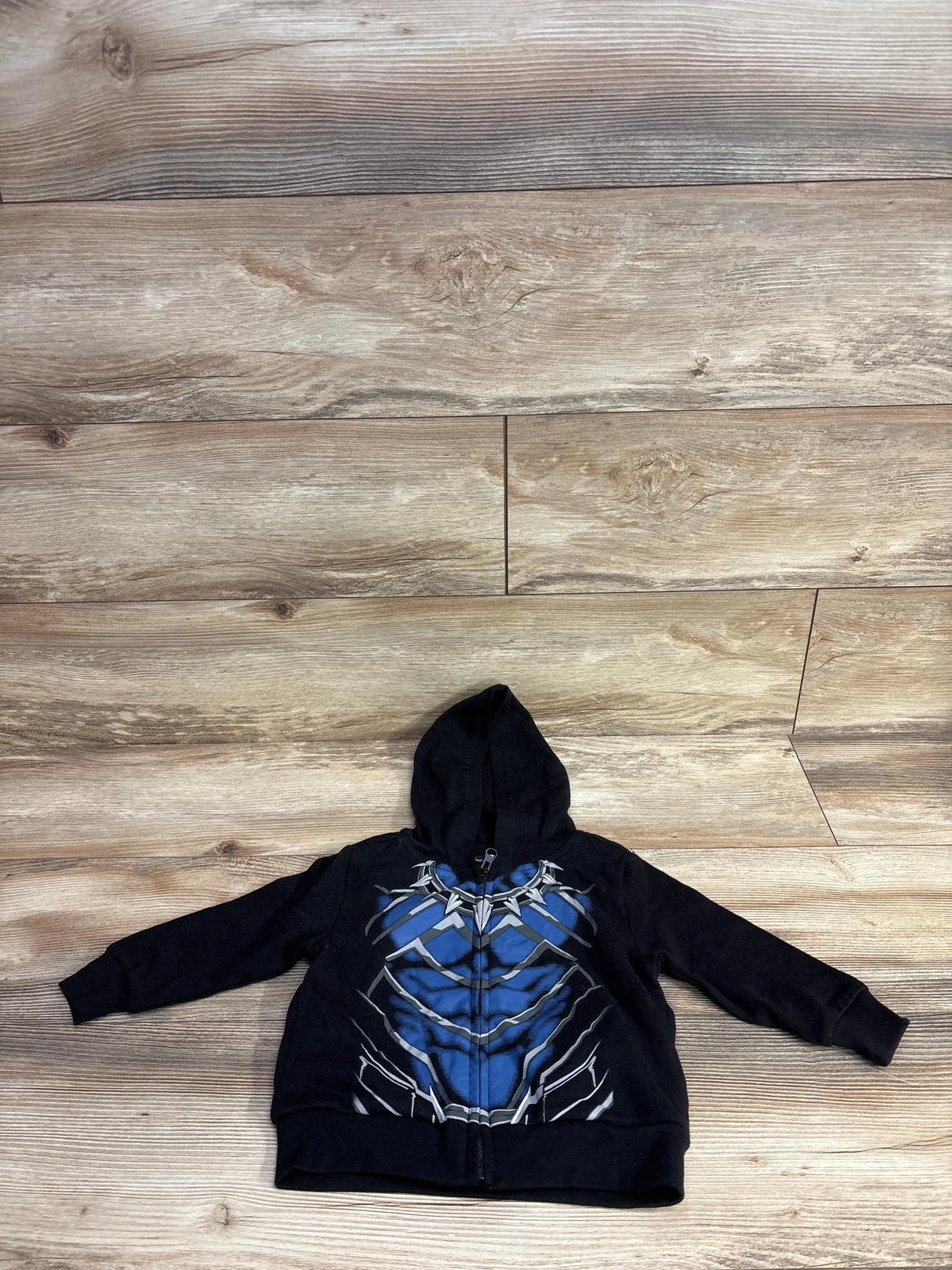 Marvel Black Panther Full Zip Hoodie Black sz 18m