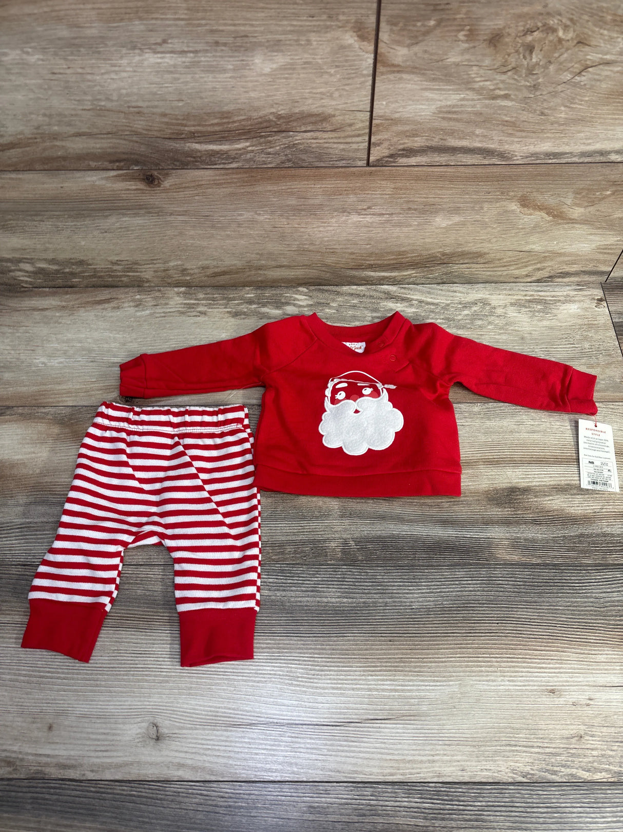 NEW Cat & Jack 2pc Santa Sweatshirt & Pants Red sz Newborn