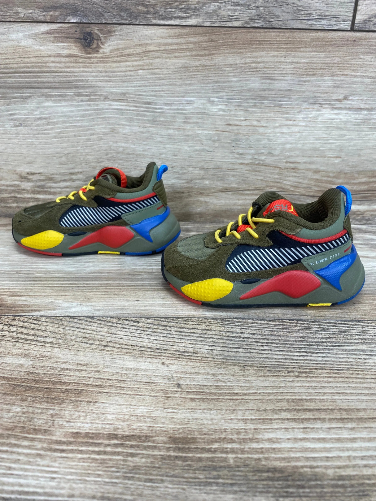 Puma RS-X Militia Sneakers in Olive Green sz 4c - Me n Mommy To Be