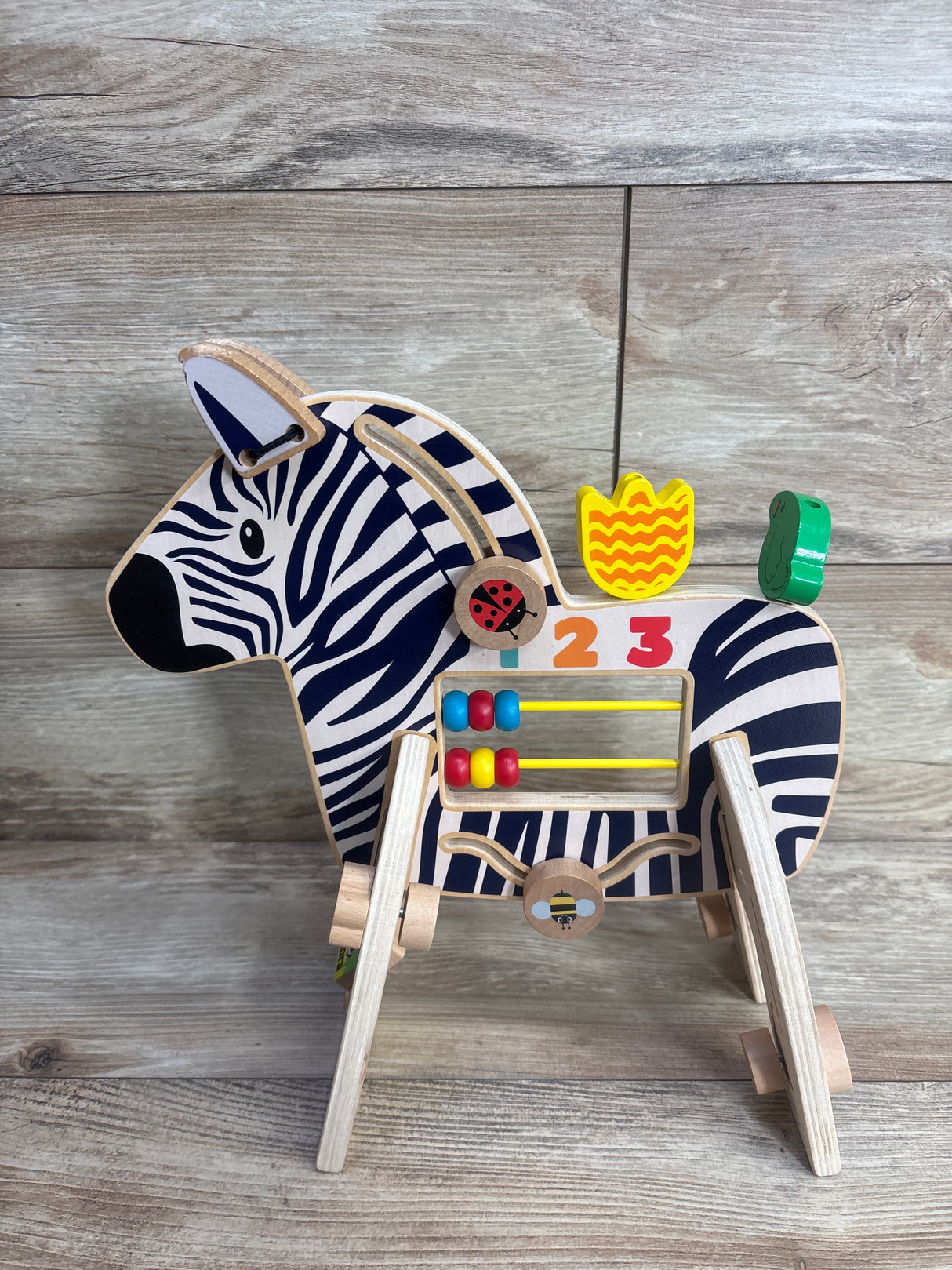Manhattan Toy Safari Zebra Wooden Toddler Activity Toy