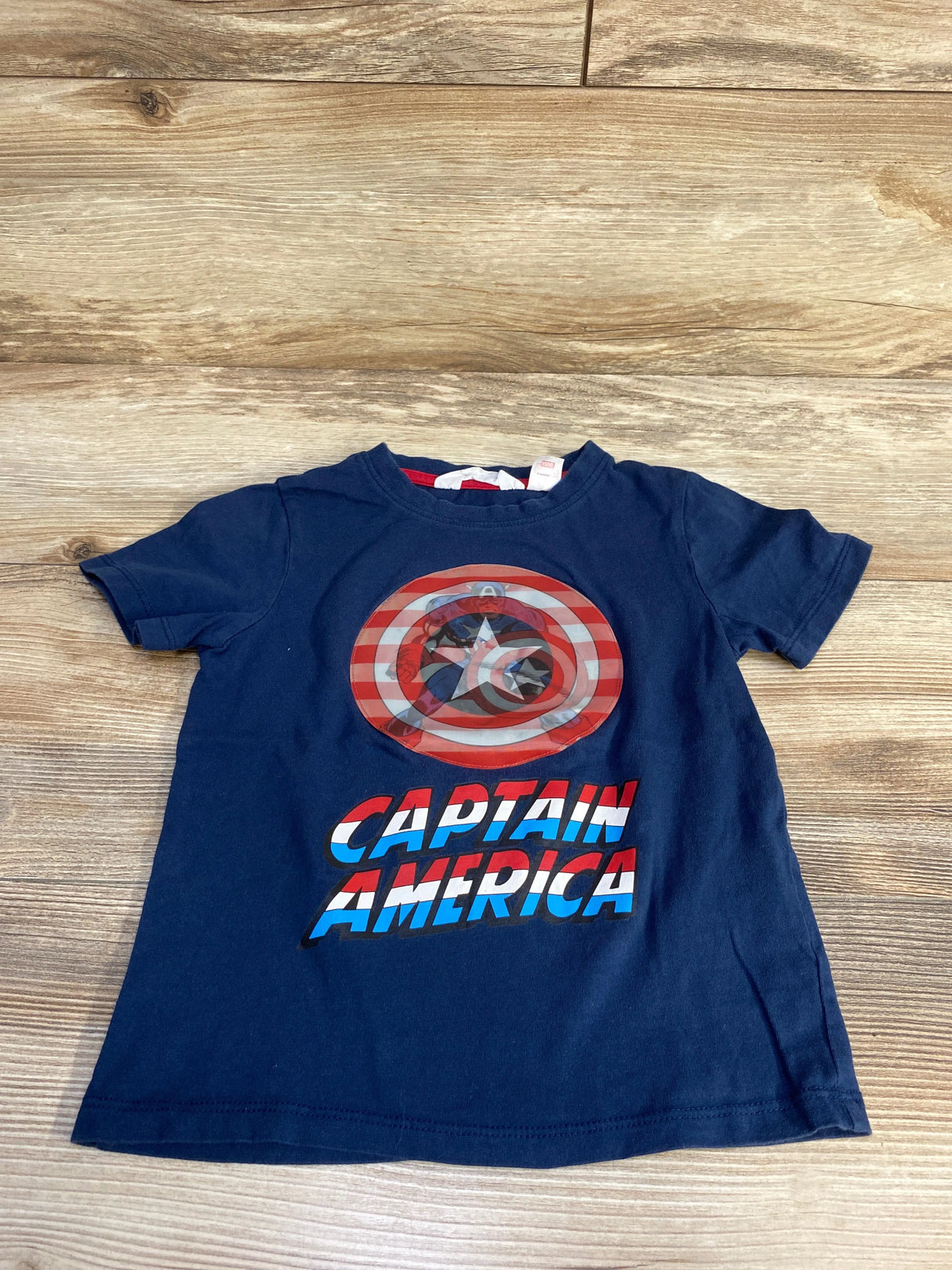 H&M x Marvel Captain America Shirt Blue sz 2-4T - Me n Mommy To Be