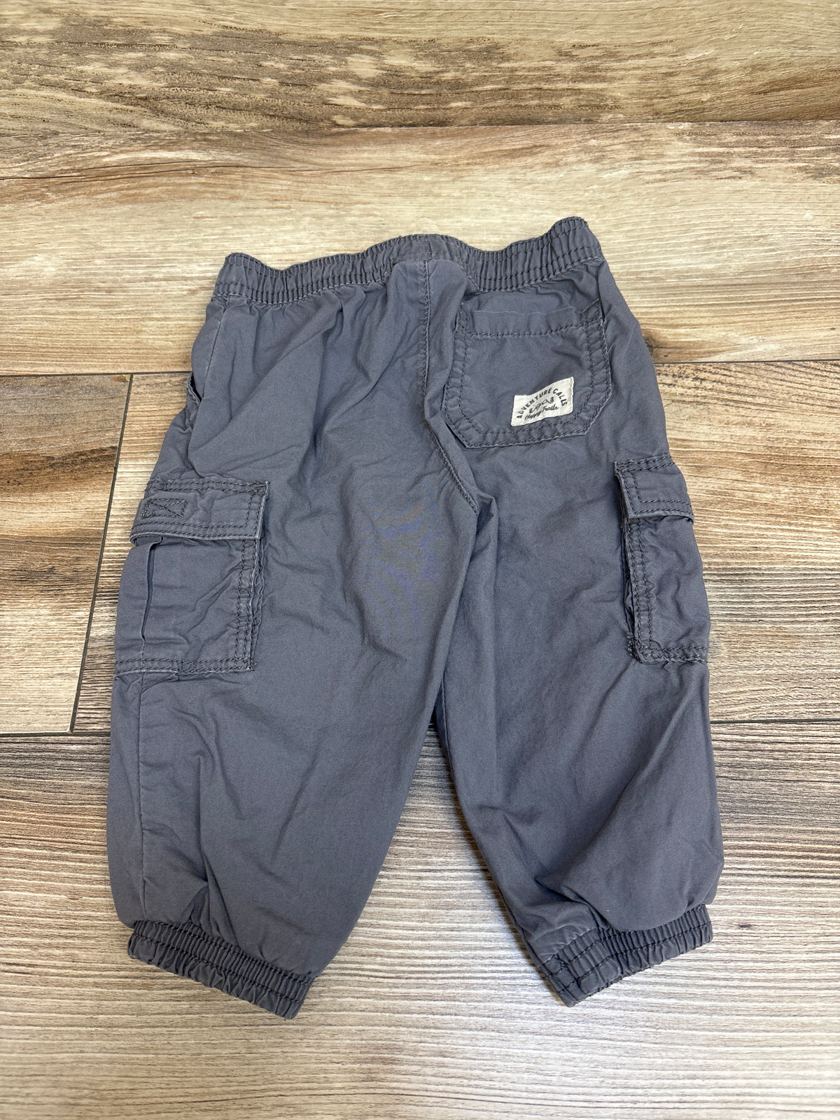 Little Planet Organic Drawstring Cargo Joggers Grey sz 9m