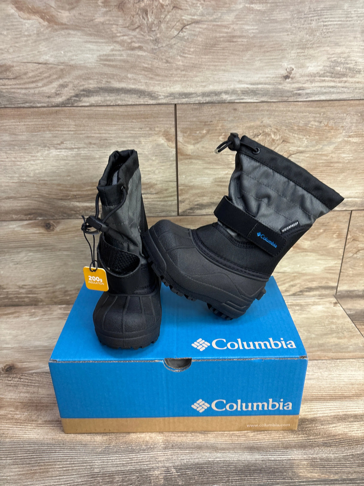 NEW Columbia Powderbug Plus II Snow Boots Black sz 7c