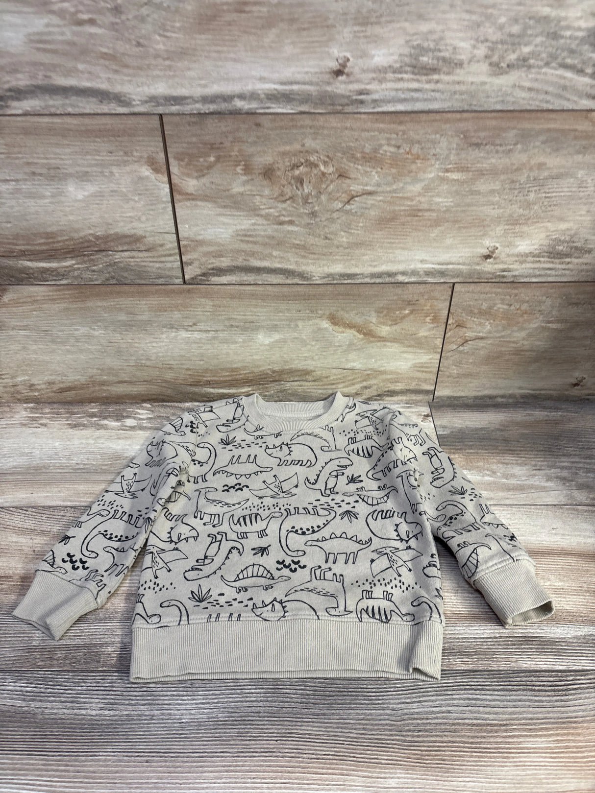 Maximus Rex Dinosaur Pullover Sweatshirt Tan sz 2T