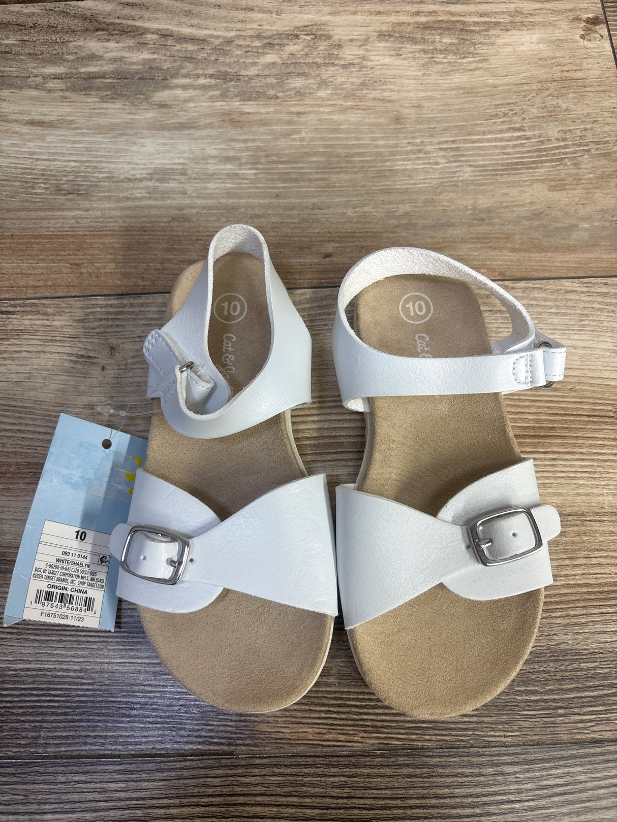 NEW Cat & Jack Shaelyn Sandals White sz 10c