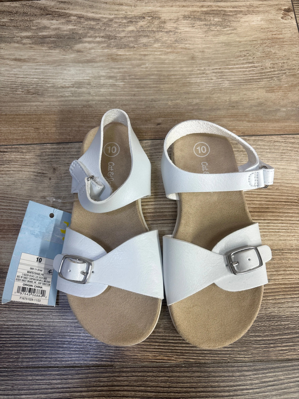 NEW Cat & Jack Shaelyn Sandals White sz 10c