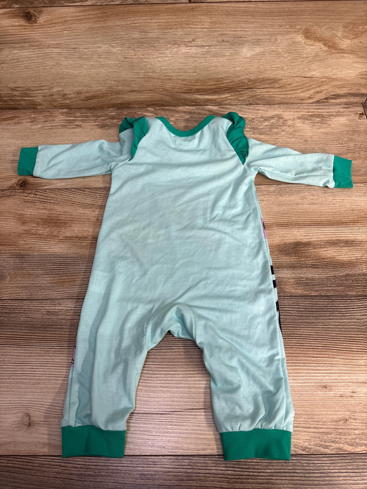 Pat Pat Disney Princess Naia Ariel Ruffled Jumpsuit Green sz 3-6m