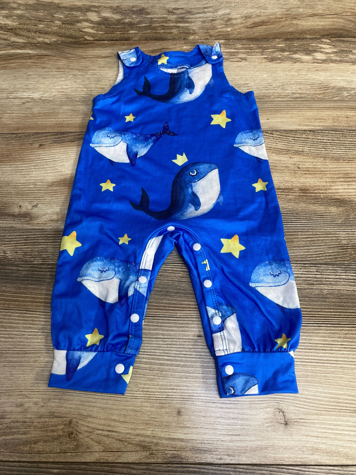 Whale Print Tank Romper Blue sz 1-3m - Me n Mommy To Be