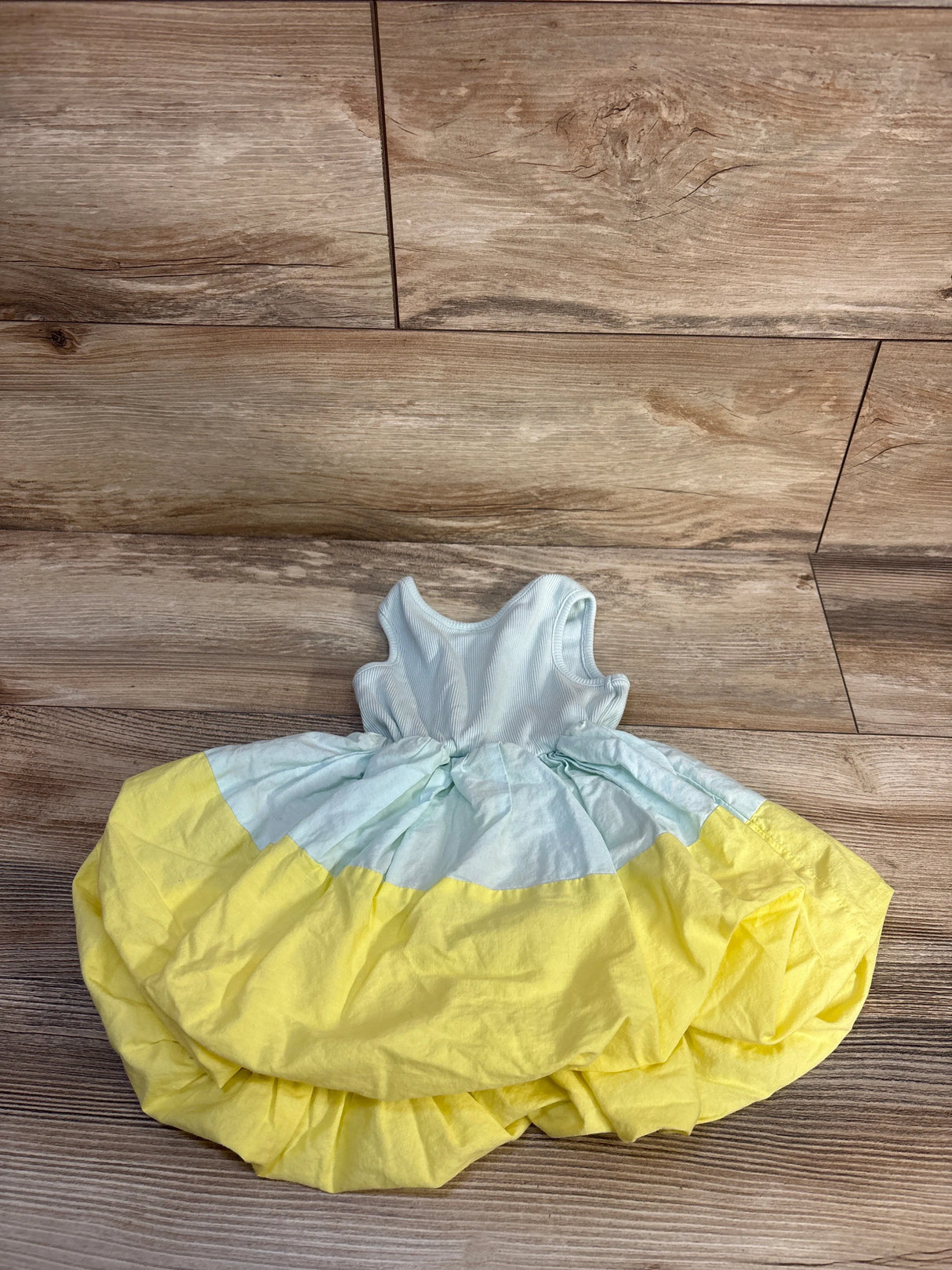 Baby Gap Mixed Media Bubble Dress Blue sz 18-24m