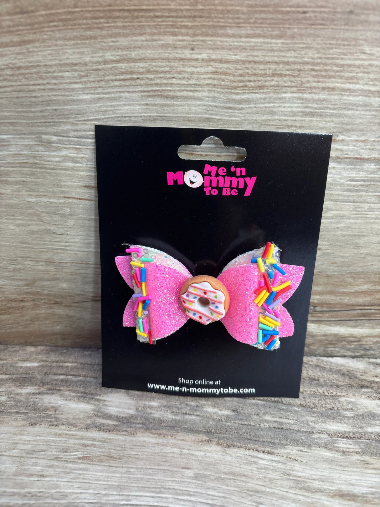 NEW Donut Applique Layered Glitter Hair Bow