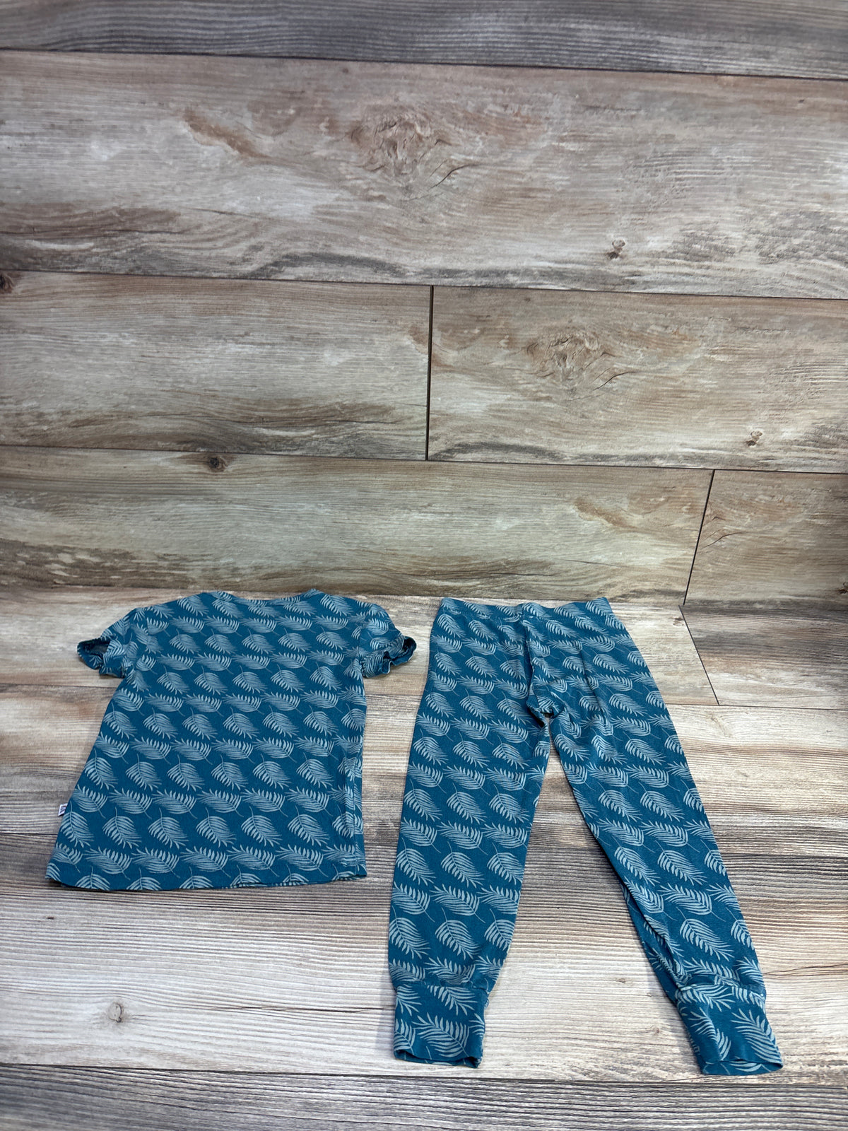 Emerson & Friends 2pc Palm Leaf Bamboo Pajama Set Blue sz 2T