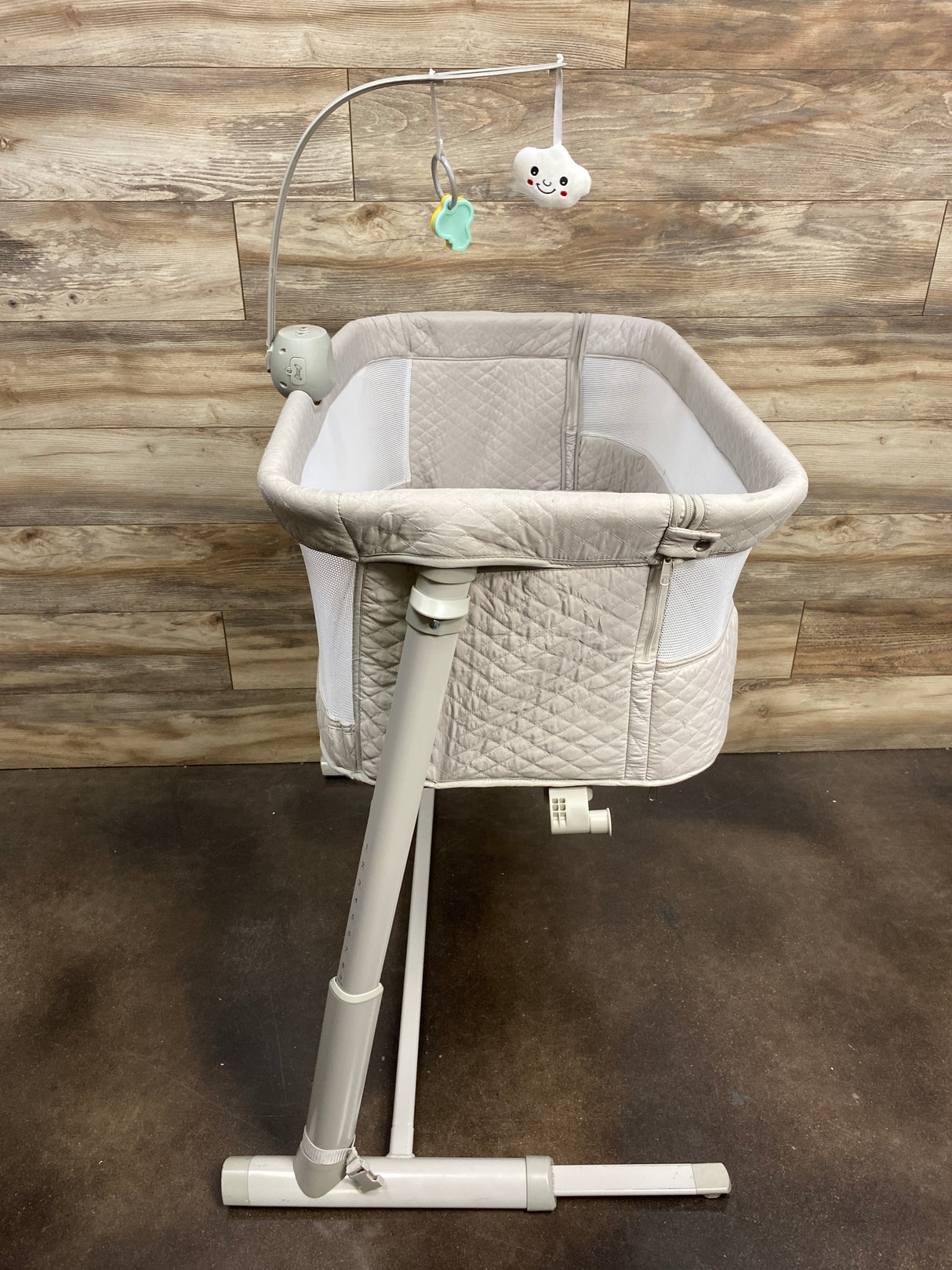KidsClub Baby Bedside Bassinet Grey