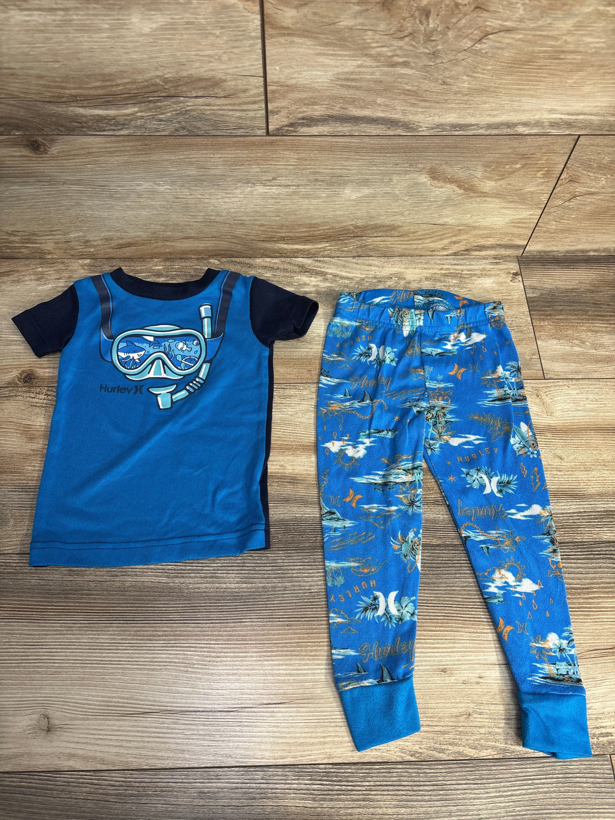 Hurley 2pc Scuba Diver Pajama Set Navy sz 2T