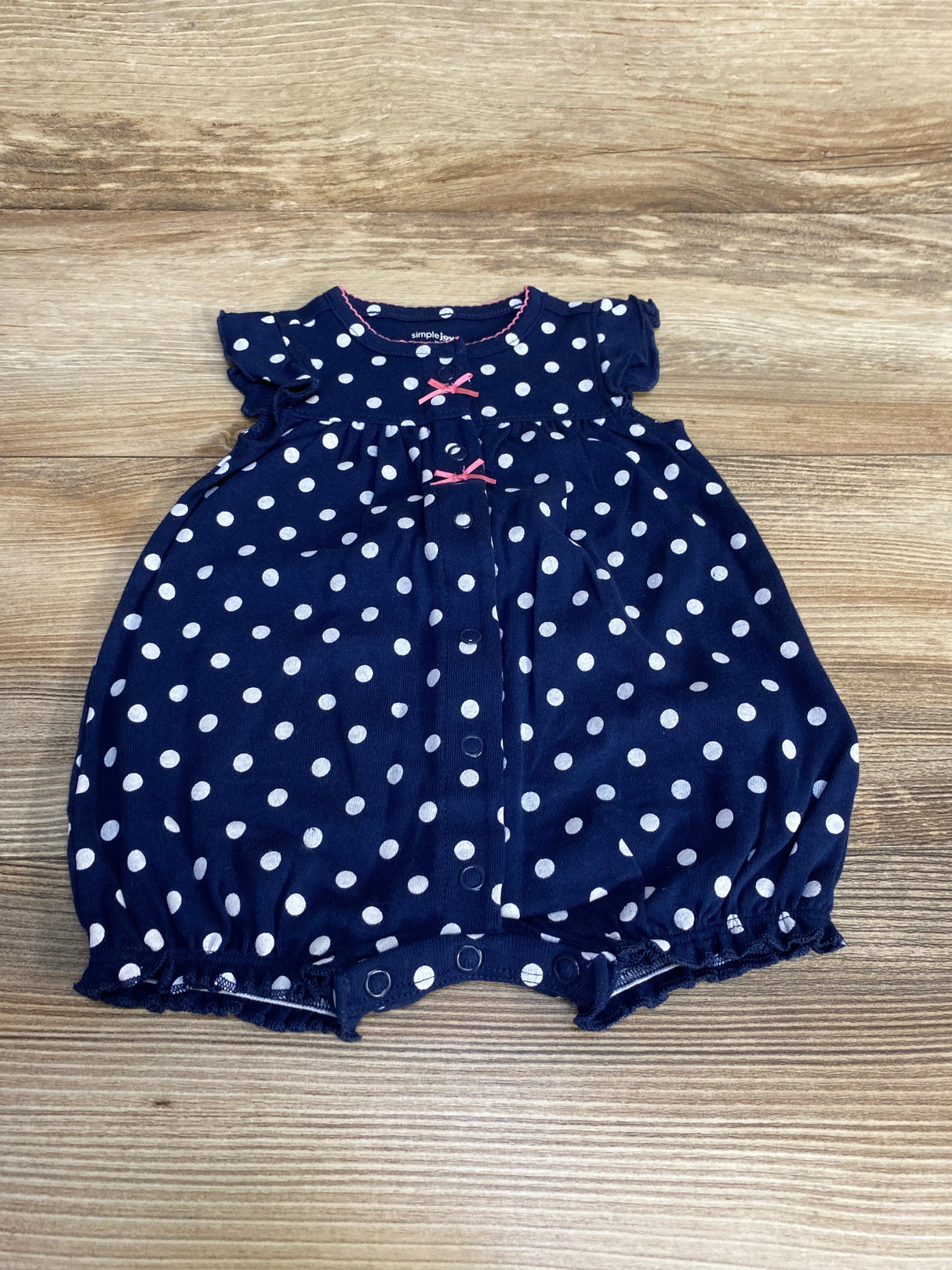Simple Joys Polka Dot Shortie Romper Navy sz 0-3m - Me n Mommy To Be