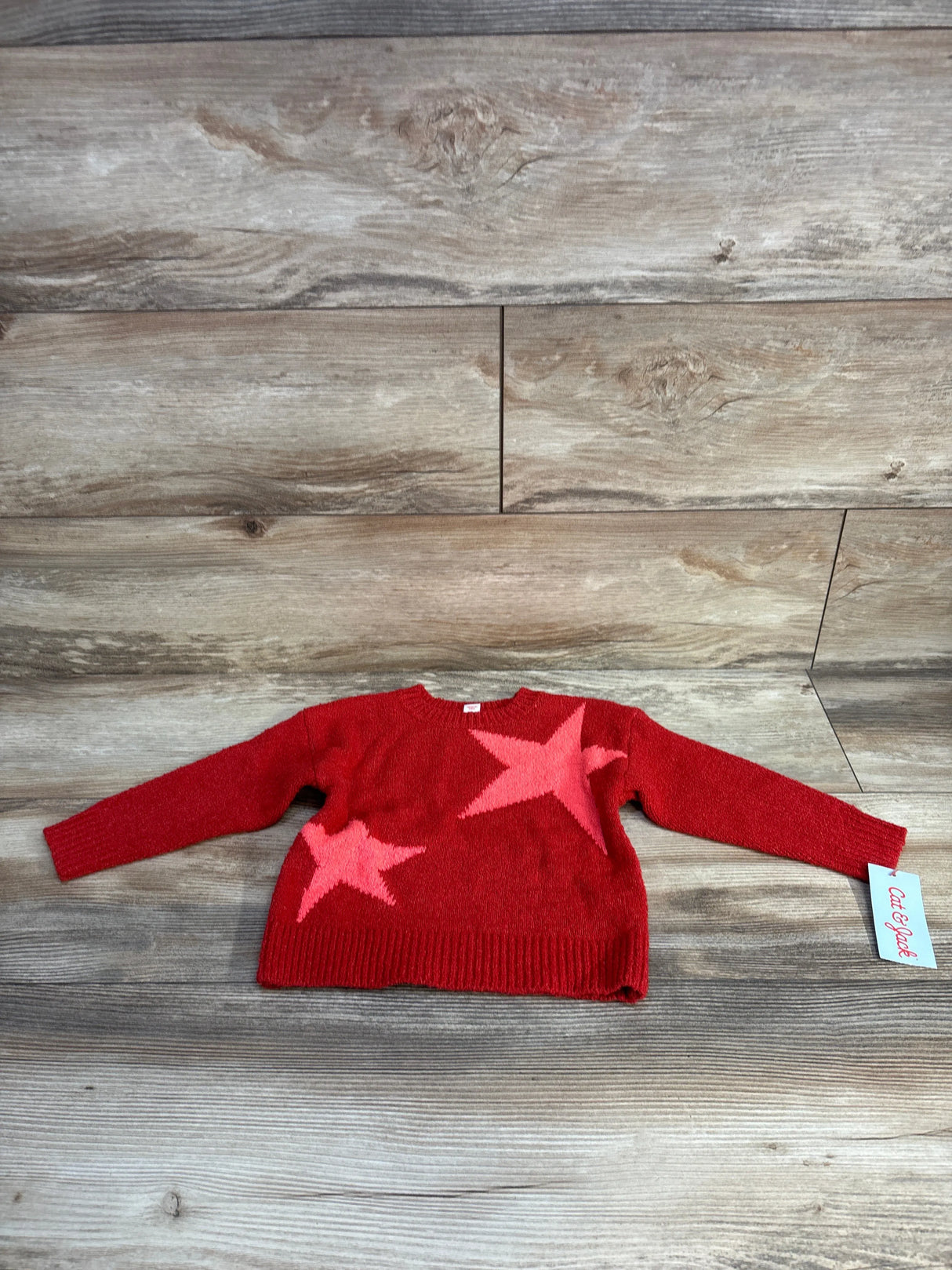 NEW Cat & Jack Knit Sweatshirt Red sz 18m