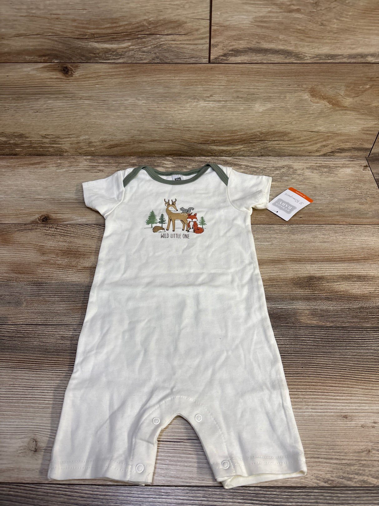 NEW Hudson Baby Wild Little One Shortie Romper Ivory sz 18m