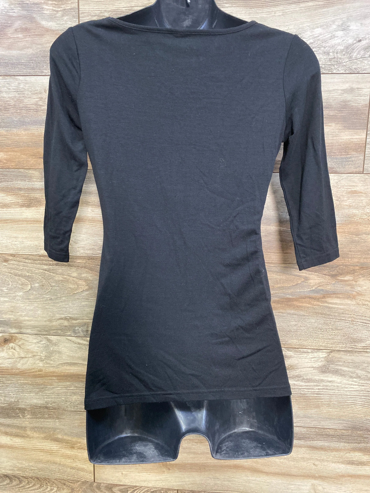 3/4 Sleeve Ruched Shirt Black sz Small - Me n Mommy To Be