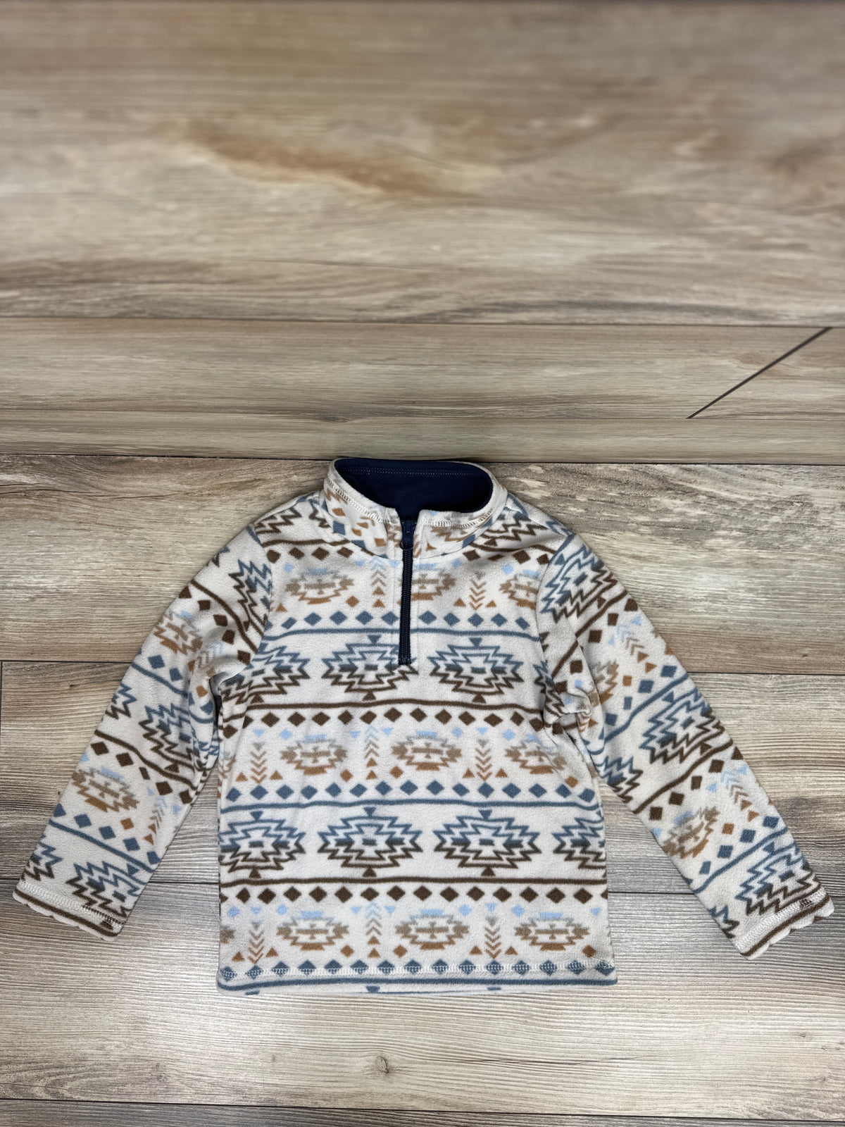 Children's Place 1/4 Zip Fleece Pullover Sweatshirt Beige sz 4T