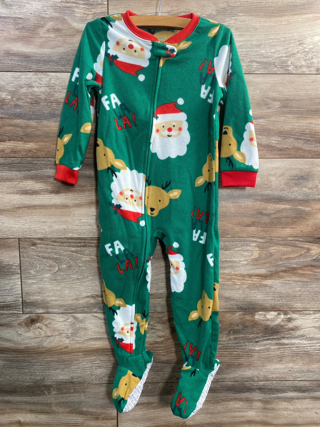 Carter's Santa Blanket Sleeper Green sz 3T - Me n Mommy To Be