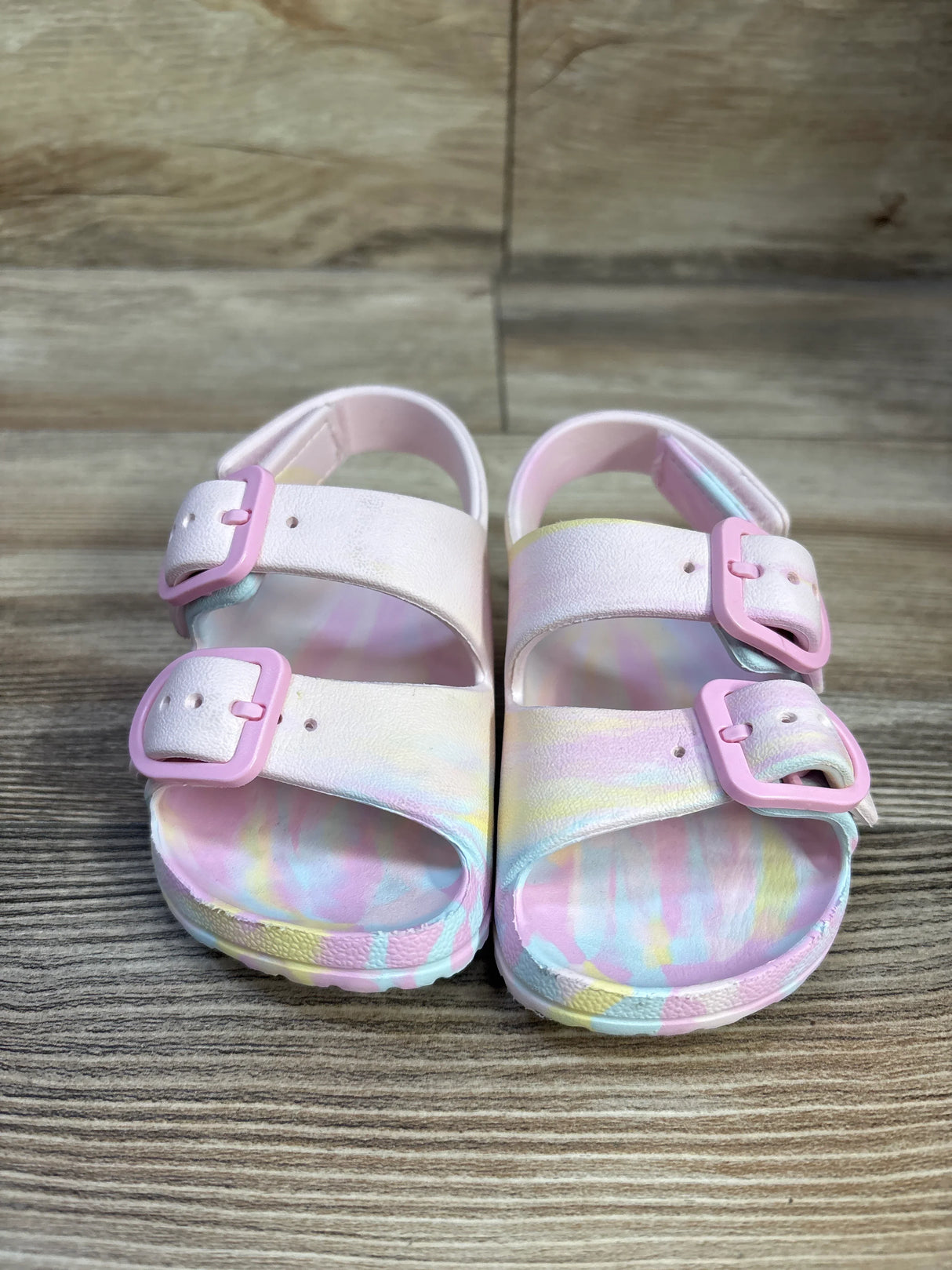 Wonder Nation Double Buckle Sandals Pink sz 5-6c