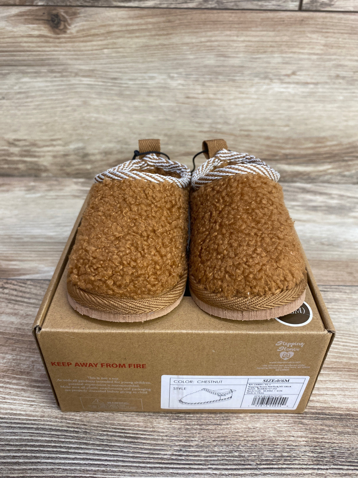 NEW Bearpaw Stepping Stones Slippers Chestnut sz 1/2c