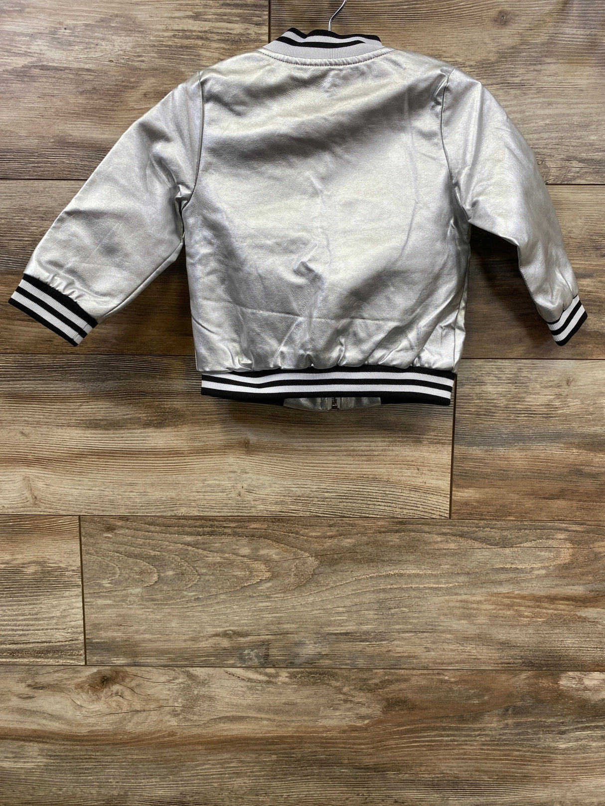 Pleather Balmer Jacket Silver sz 12-18m