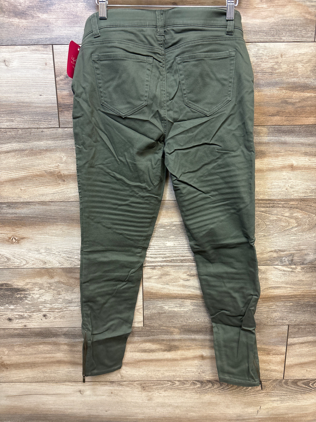 NEW Isabel Maternity Side Panel Utility Jeggings Olive Green sz 4/Small