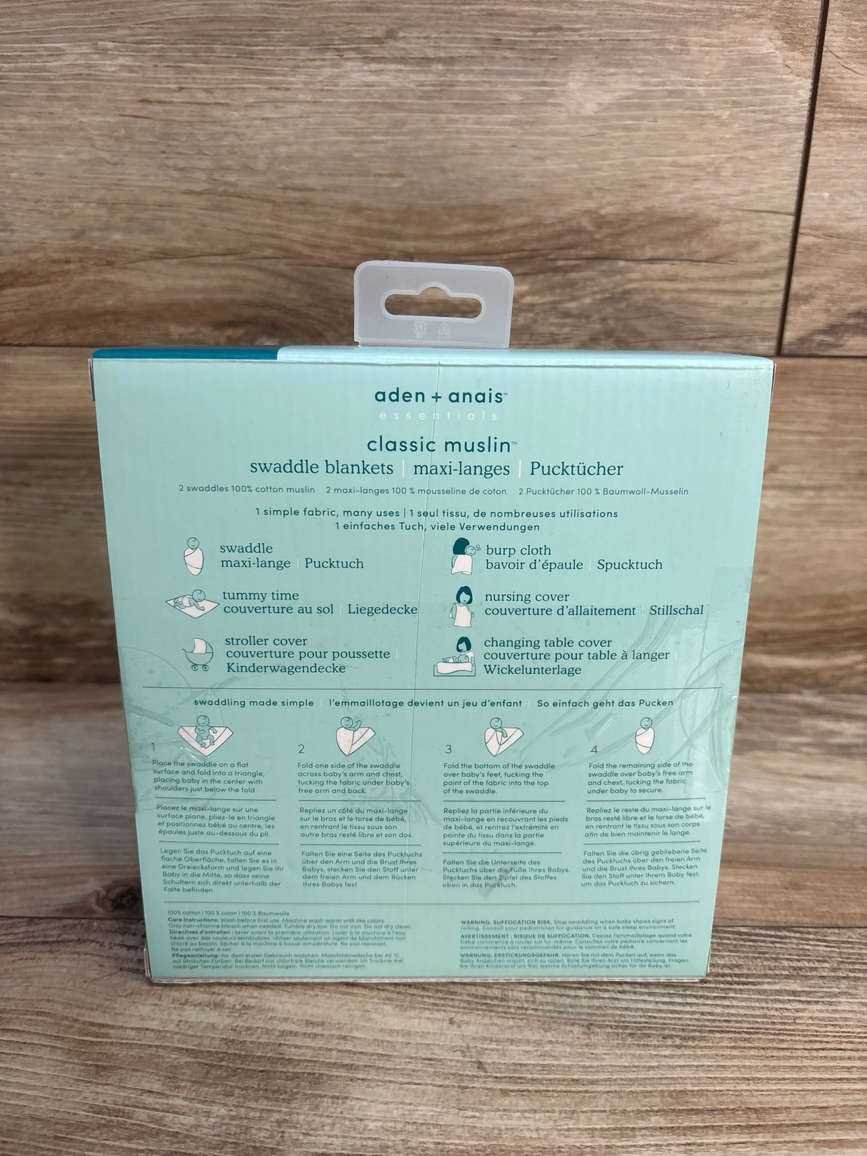 NEW Aden + Anais Essentials Muslin Swaddle Blankets 2pk