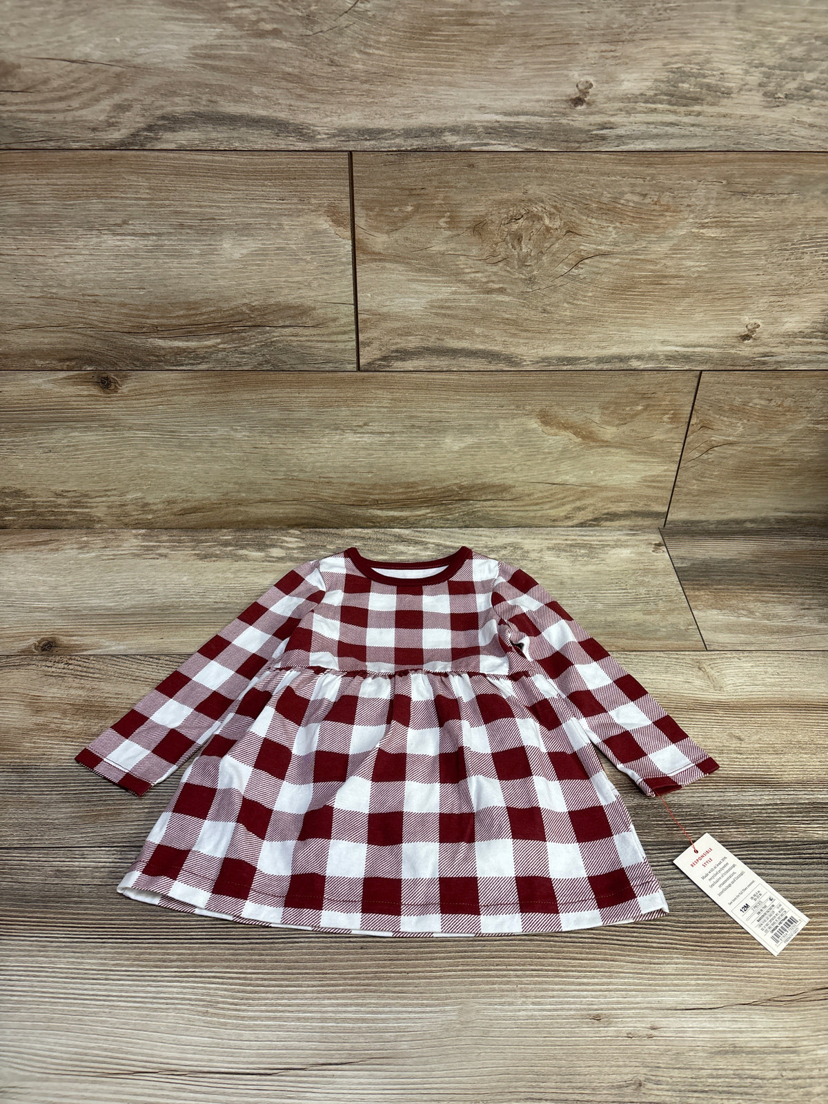 NEW Cat & Jack 2pc Long Sleeve Dress & Bloomers Set Red sz 12m
